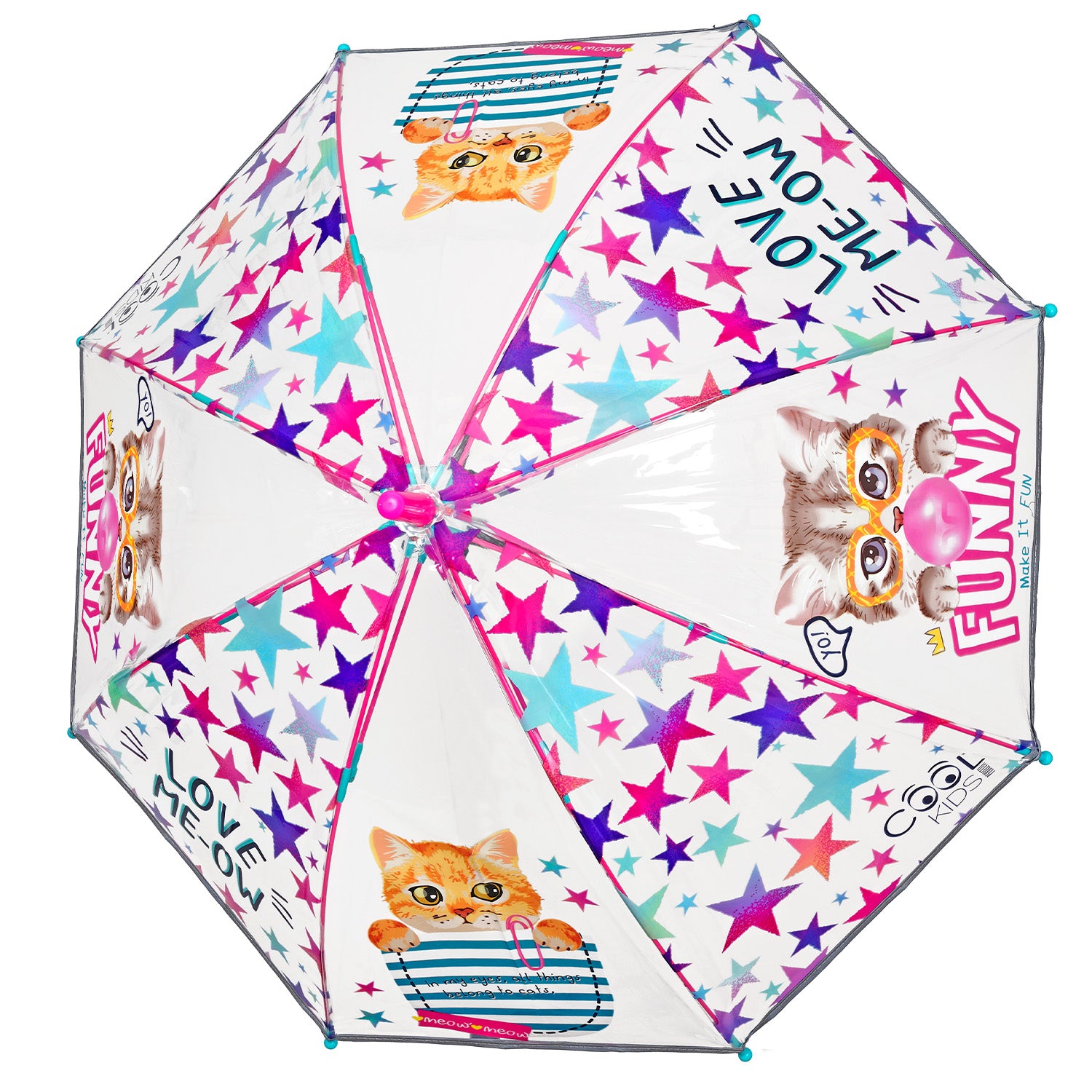 Ombrello Trasparente Funny Cat