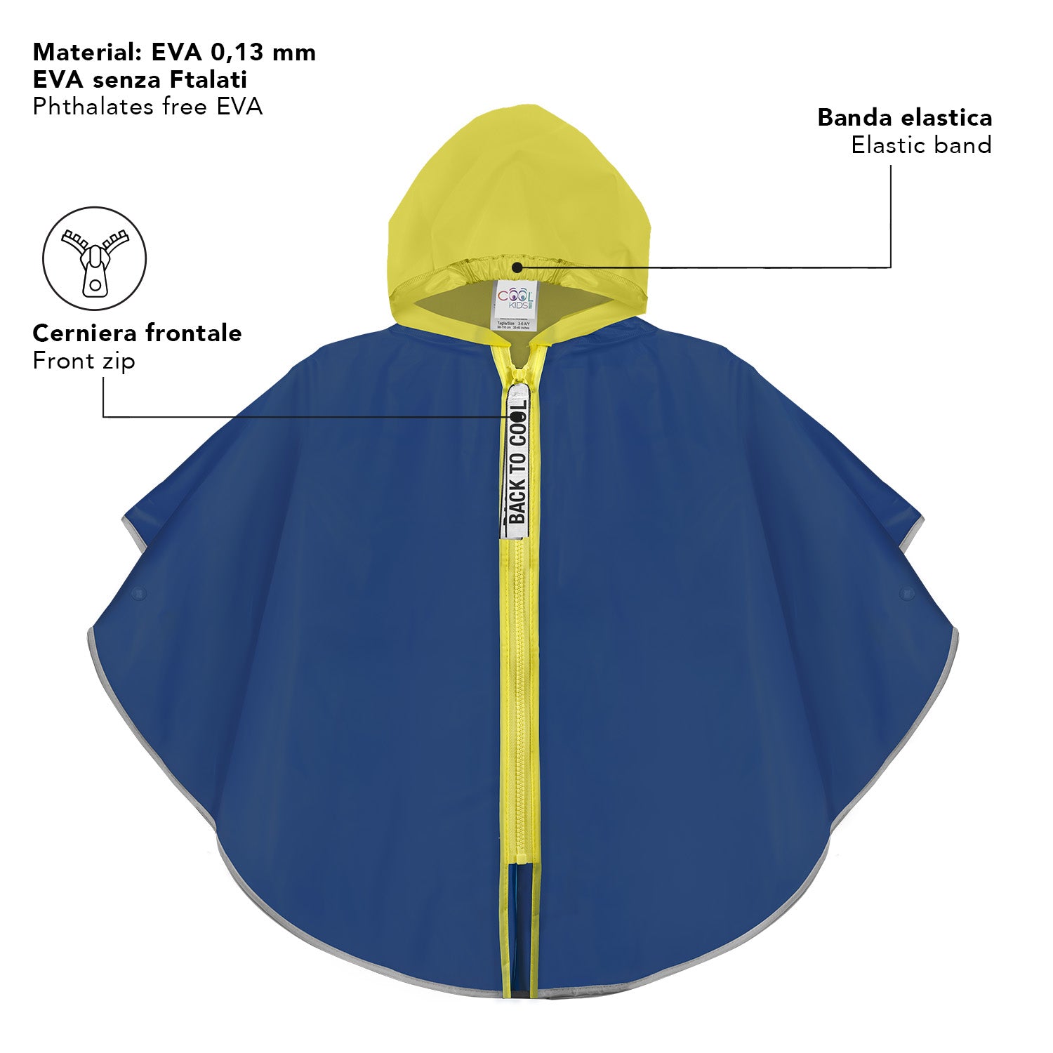Mantellina Blu e Gialla - Perletti