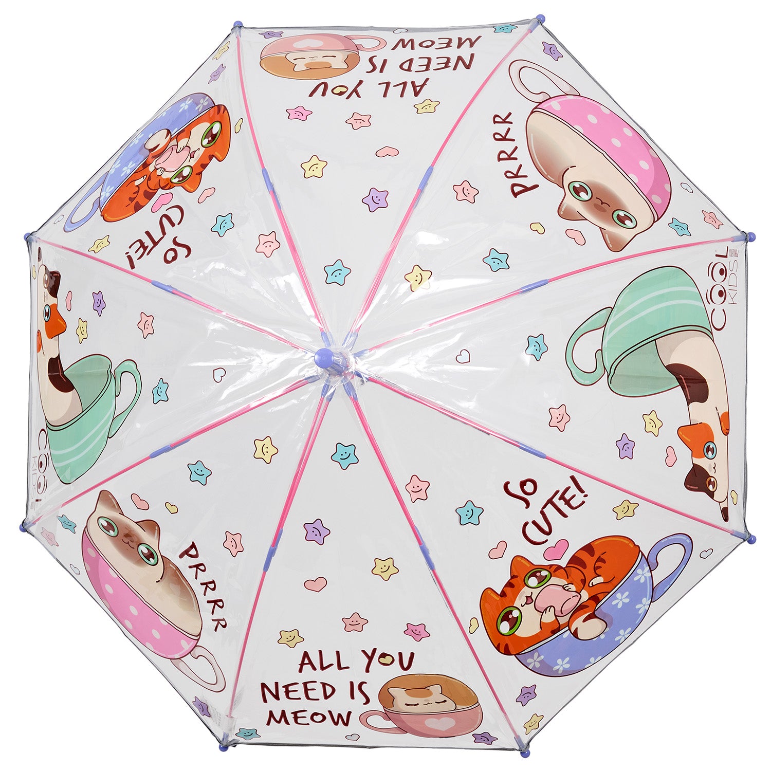 Ombrello Trasparente Gatti Kawaii - Perletti