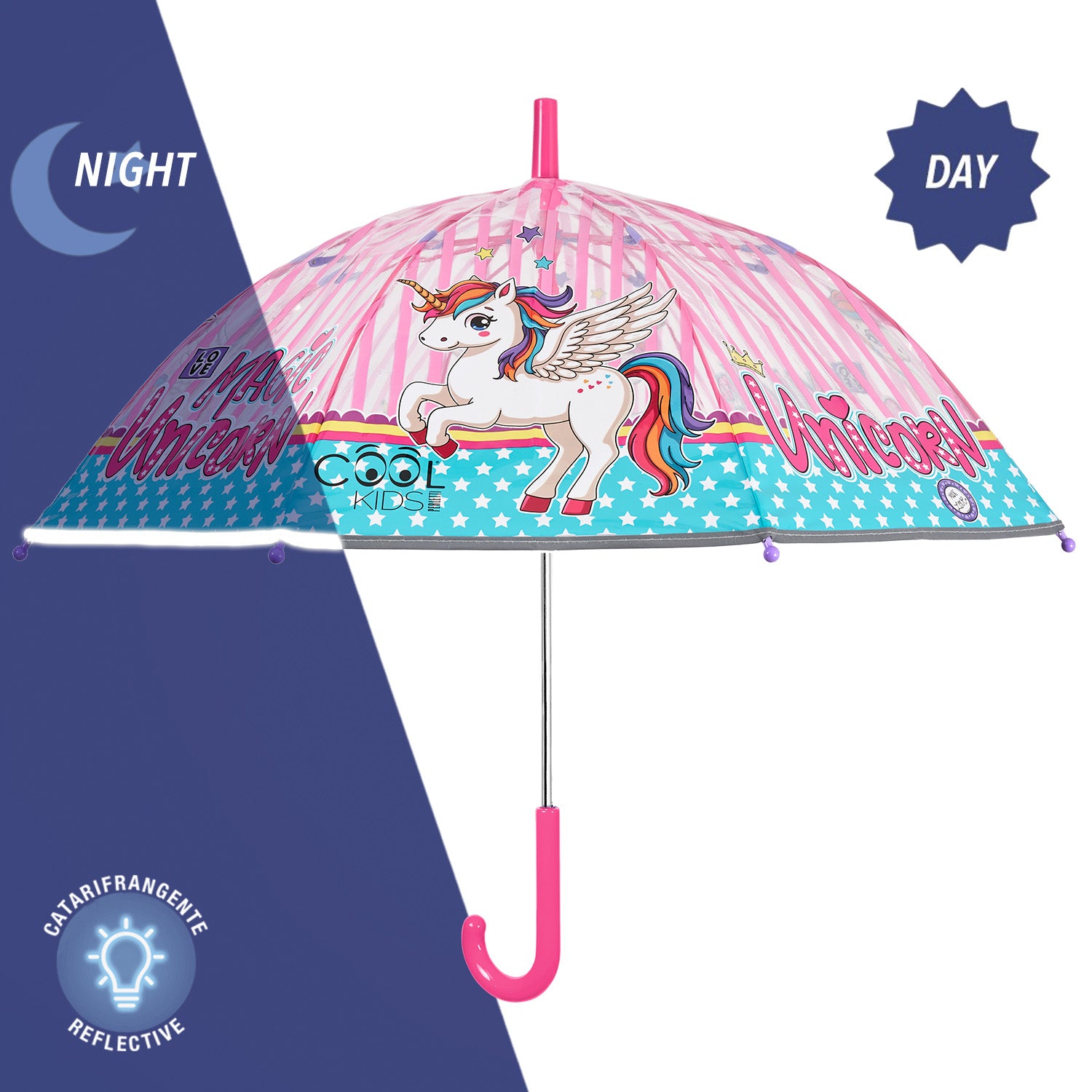 Ombrello Trasparente Magico Unicorno - Perletti