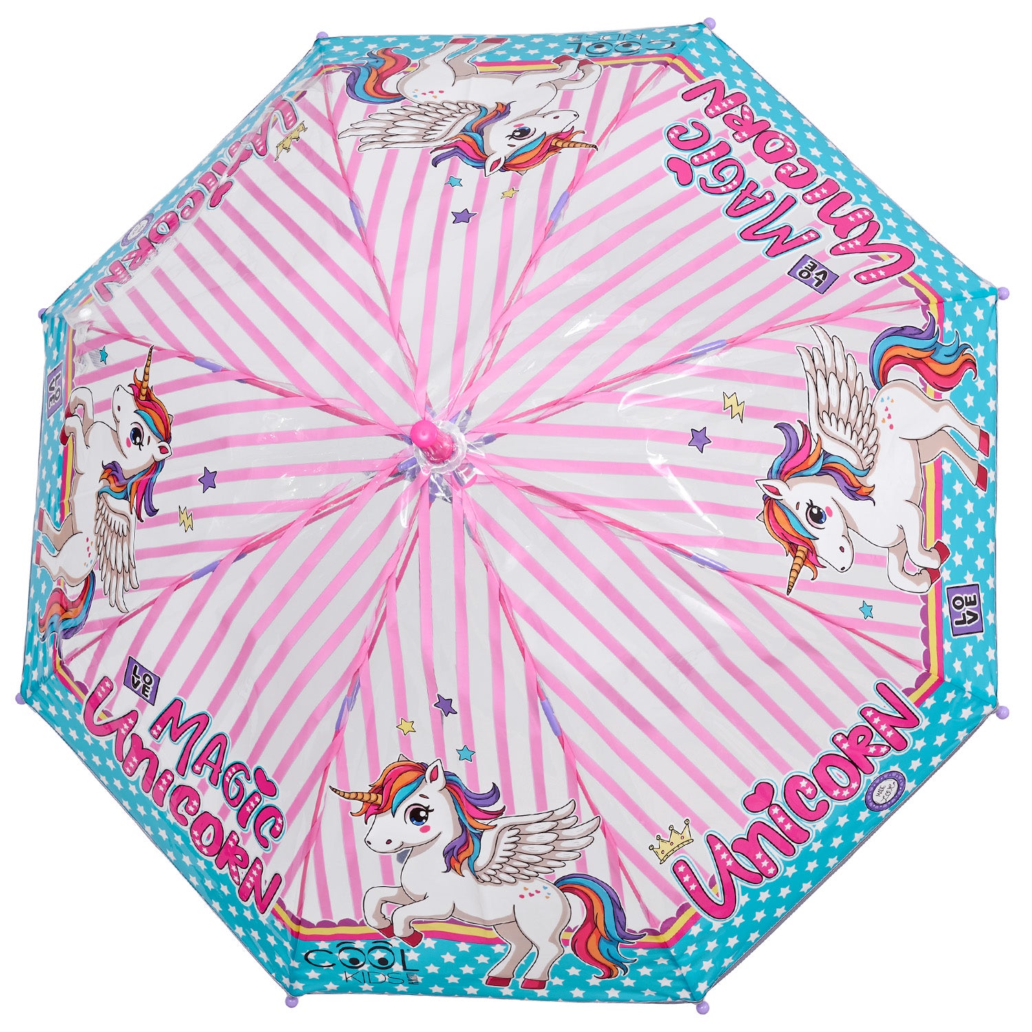 Ombrello Trasparente Magico Unicorno - Perletti