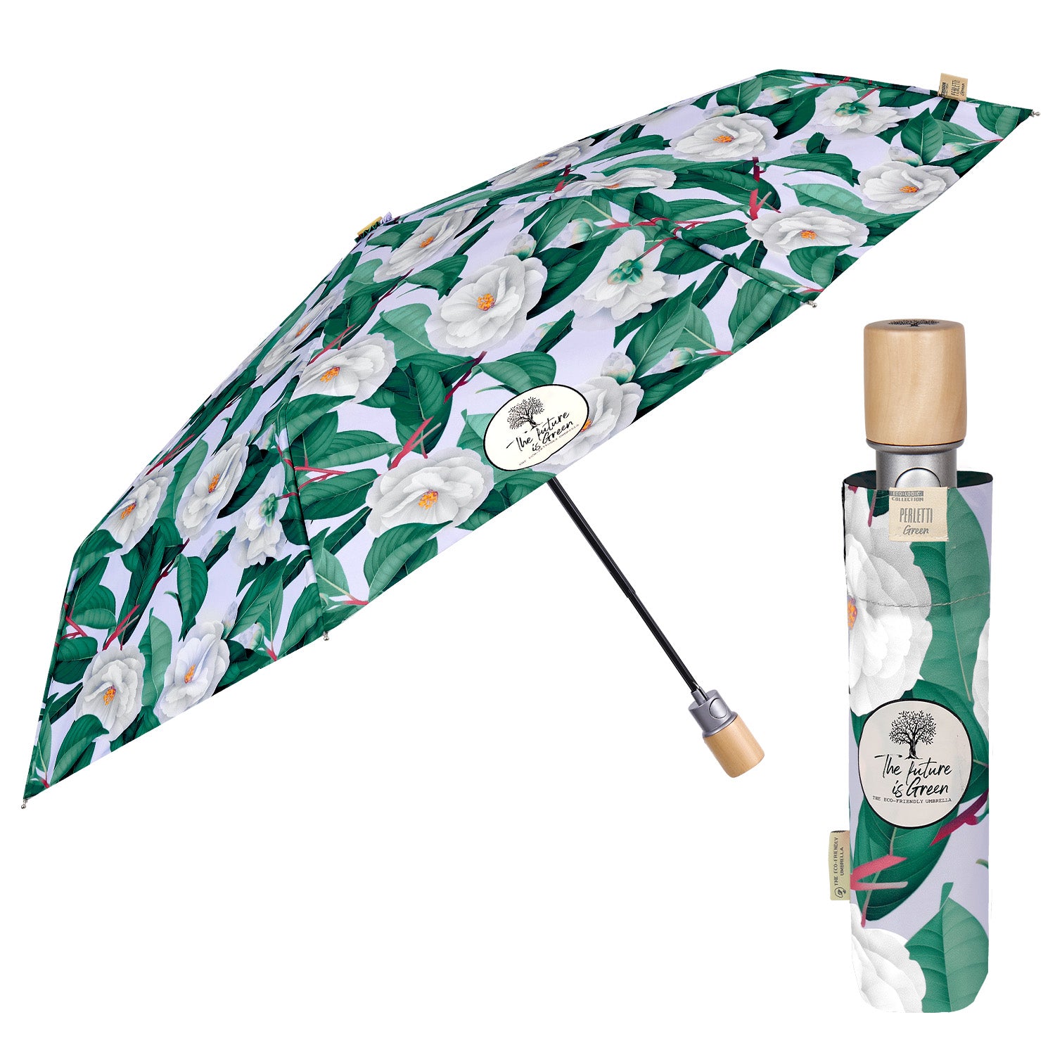 Ombrello Green Automatico Camelie - Perletti