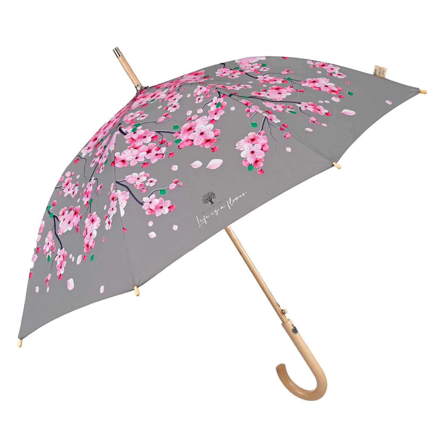 Ombrello Green Lungo Fiori di Ciliegio - Perletti