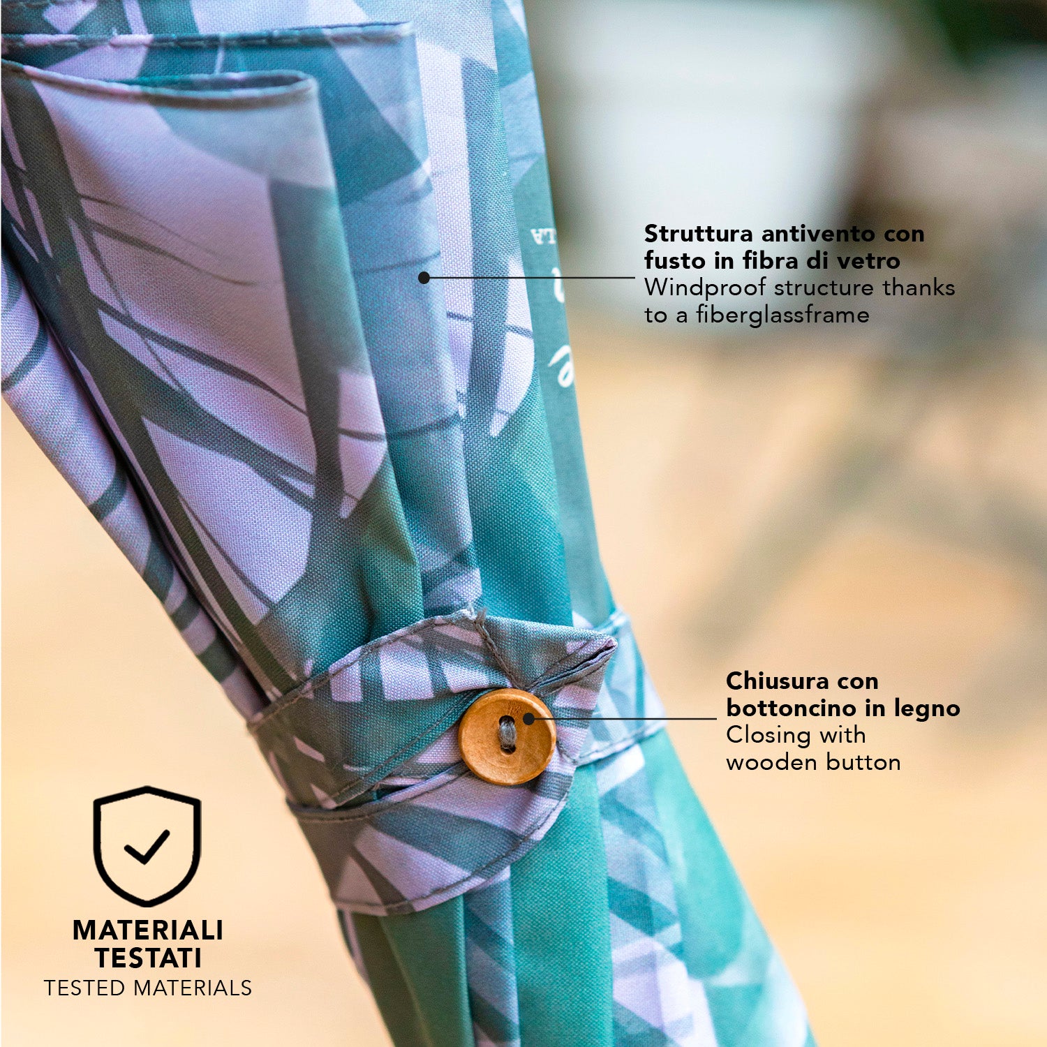 Ombrello Green Lungo Fiori di Ciliegio - Perletti