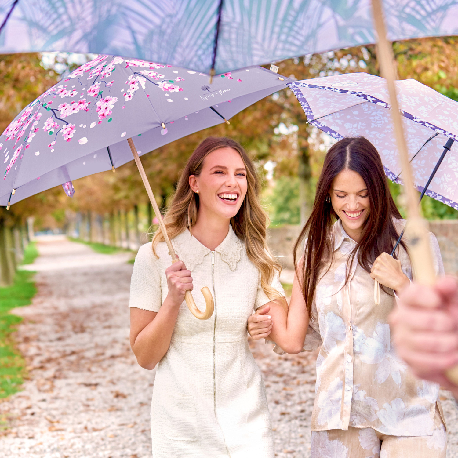 Ombrello Green Lungo Fiori di Ciliegio - Perletti