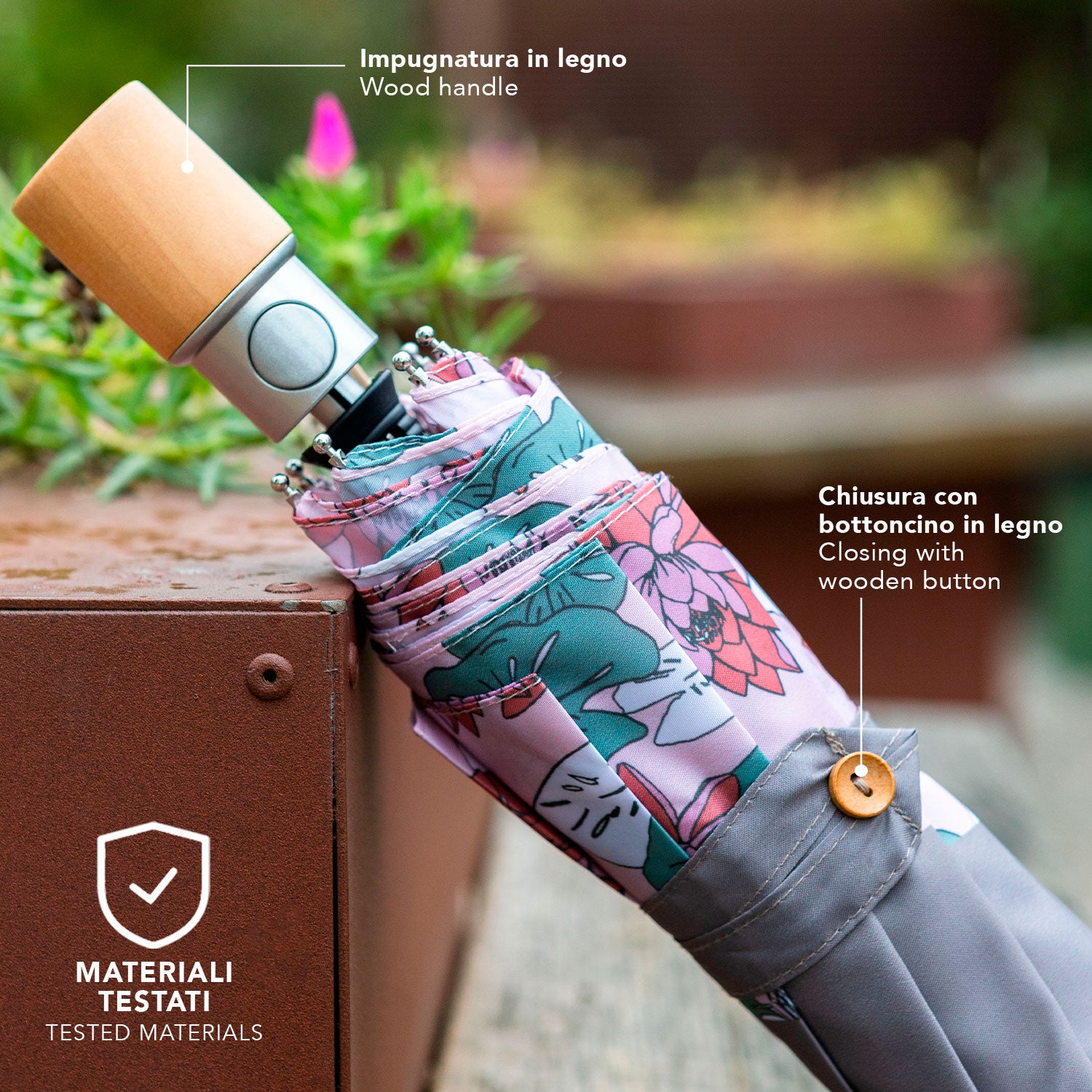 Ombrello Green Automatico Fiori di Ciliegio - Perletti