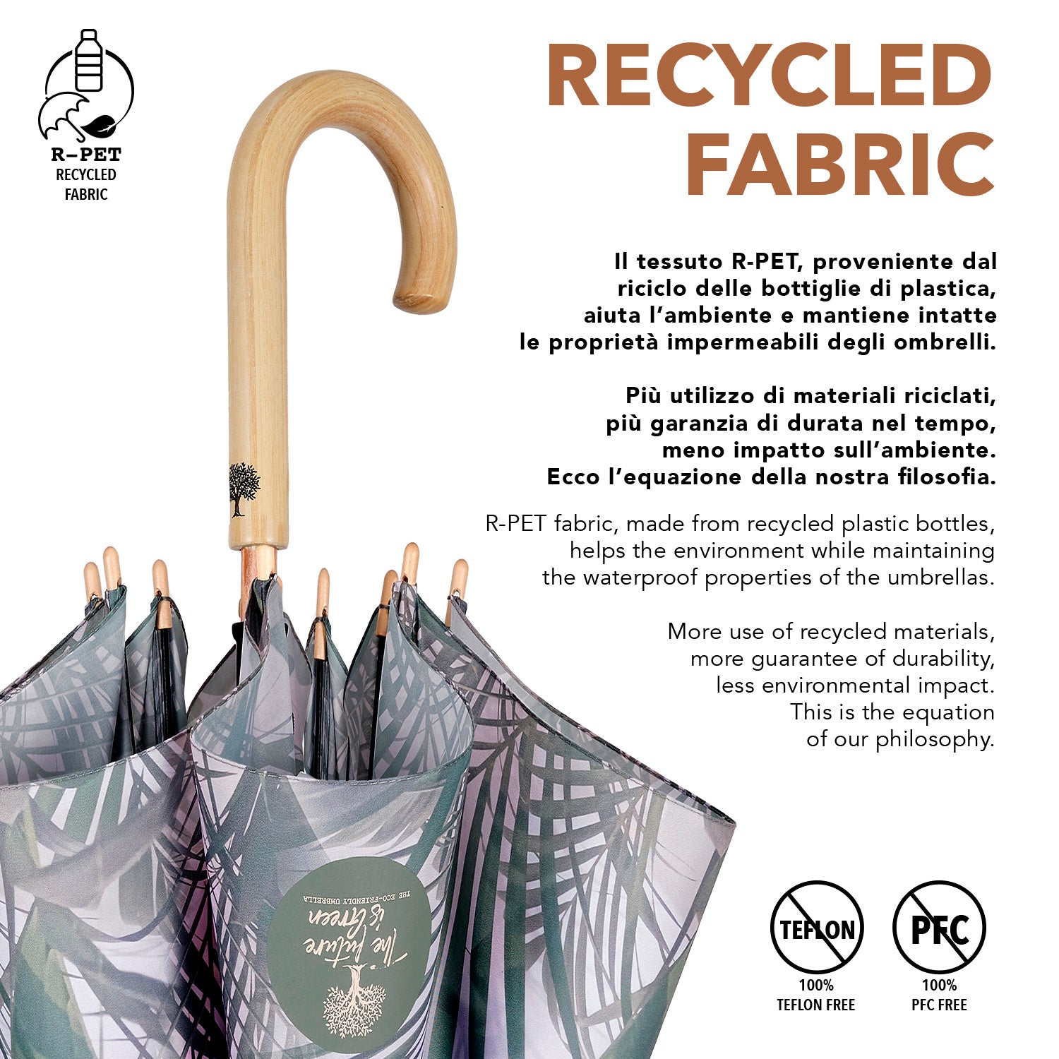 Ombrello Green Lungo Kenzia - Perletti