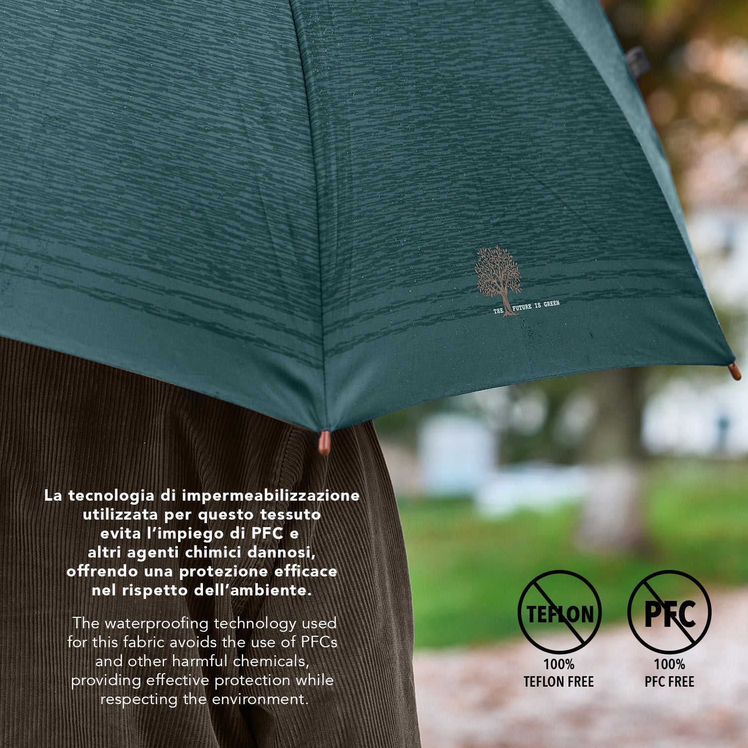 Ombrello Green Lungo Uomo - Perletti