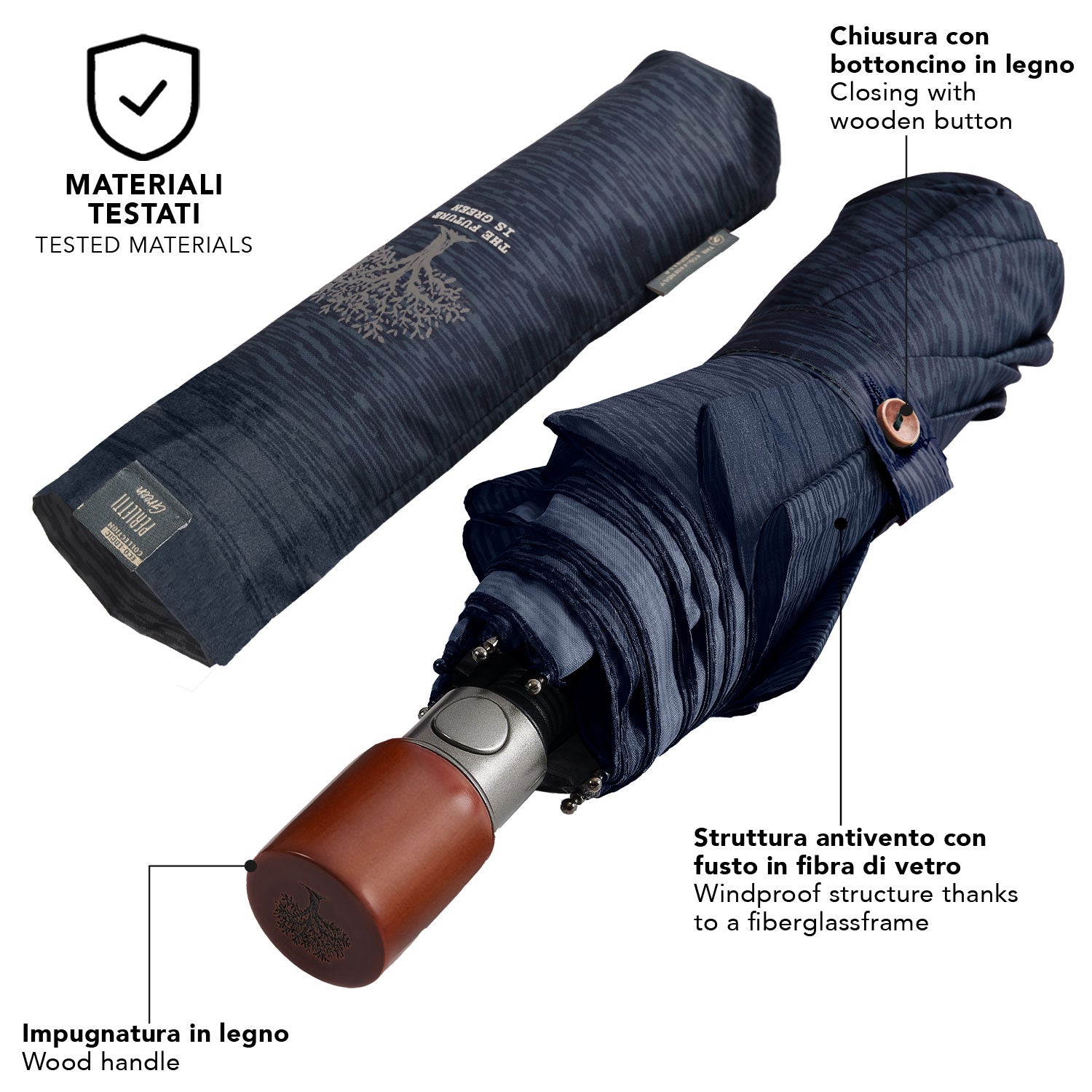 Ombrello Green Uomo Automatico - Perletti