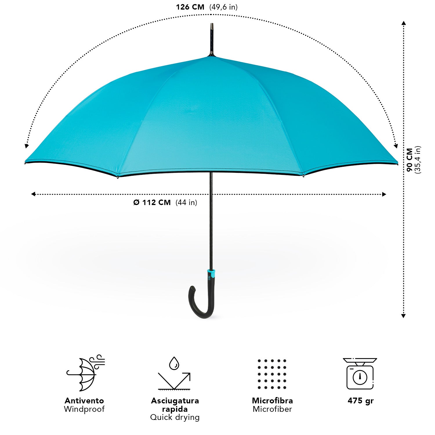 Ombrello Lungo Technology Fluo - Perletti