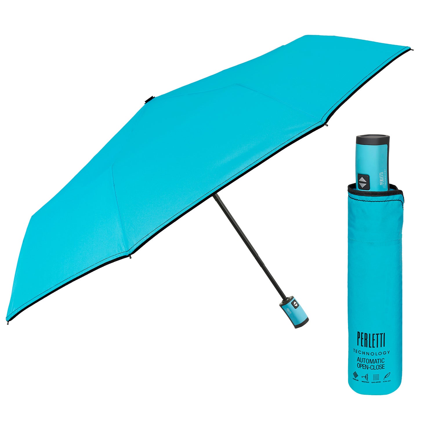 Ombrello Apri e Chiudi Tinta Unita Fluo - Perletti