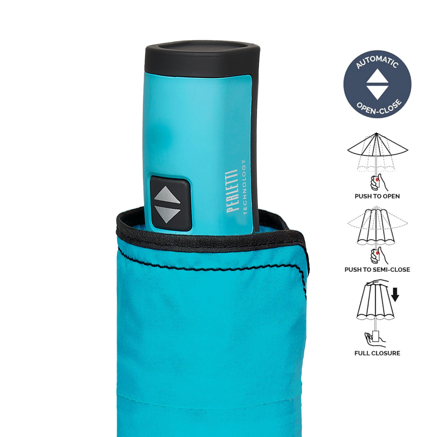 Ombrello Apri e Chiudi Tinta Unita Fluo - Perletti