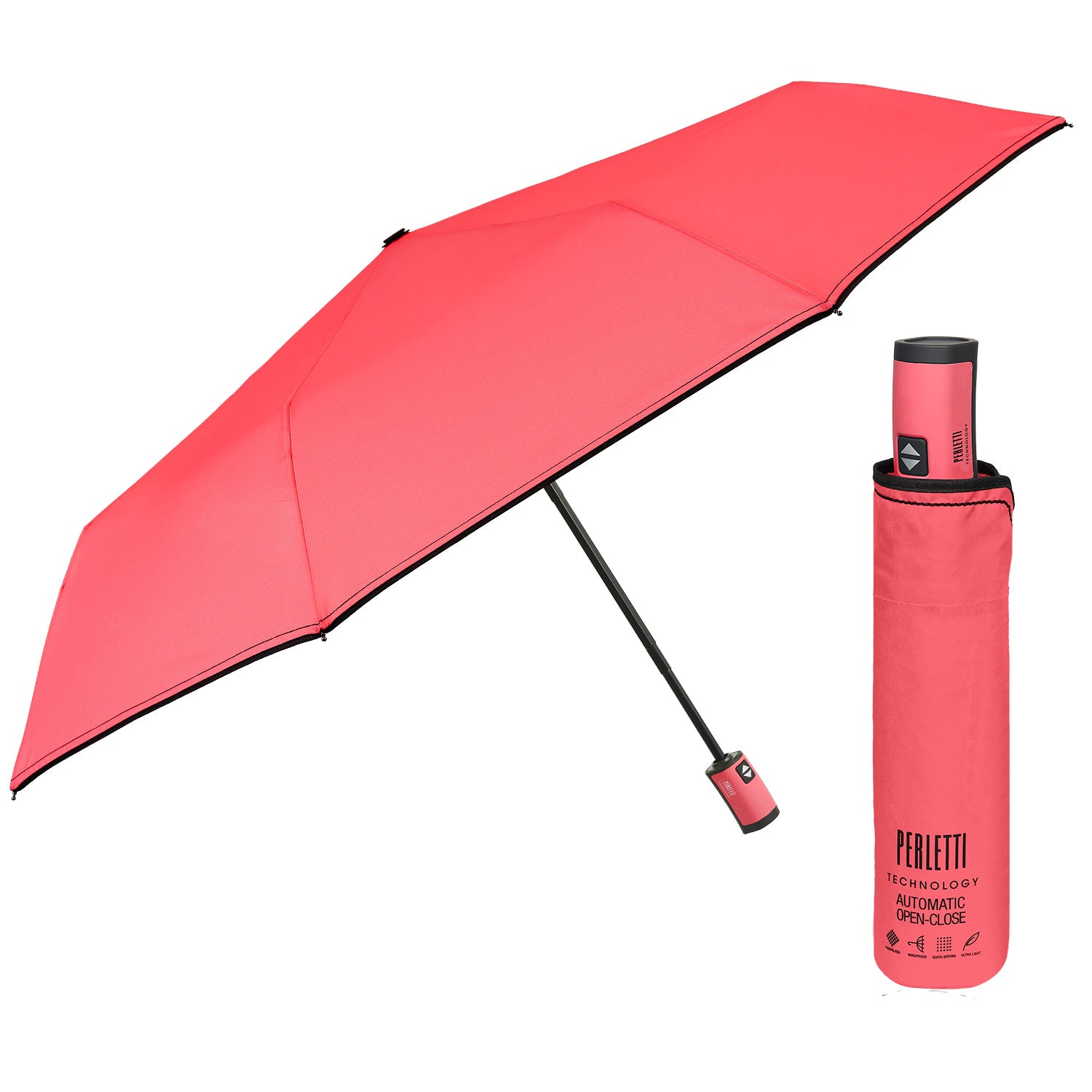 Ombrello Apri e Chiudi Tinta Unita Fluo - Perletti