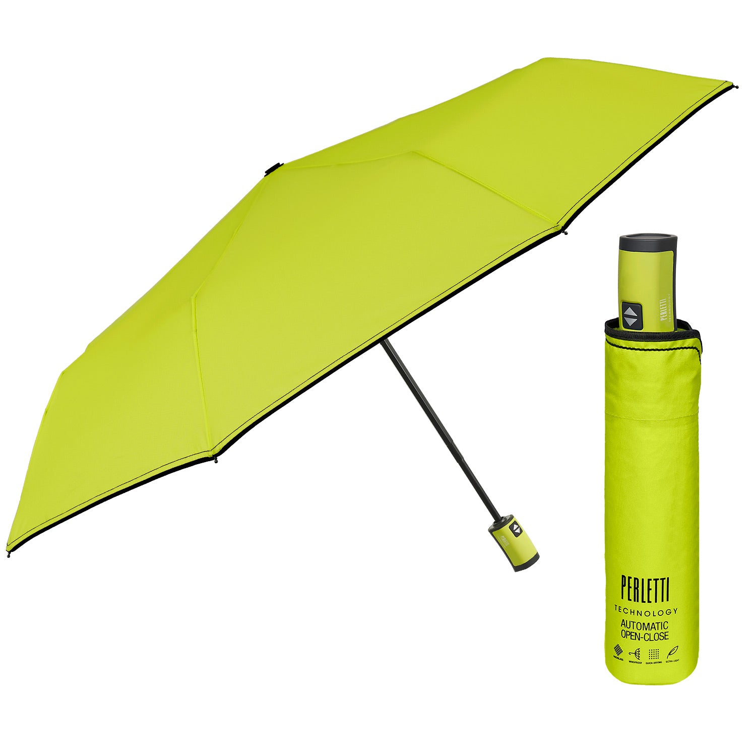 Ombrello Apri e Chiudi Tinta Unita Fluo - Perletti