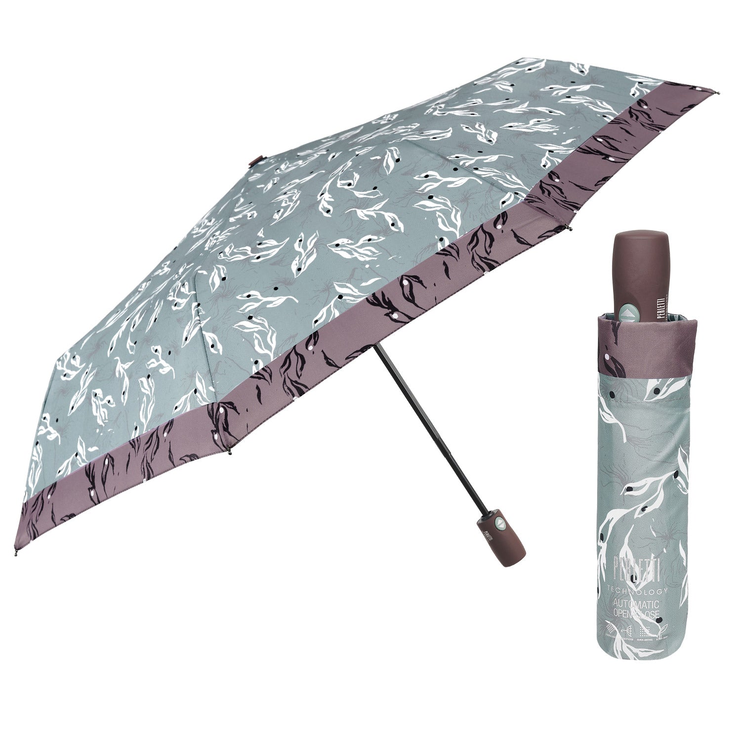 Ombrello Apri e Chiudi Fiore Astratto - Perletti