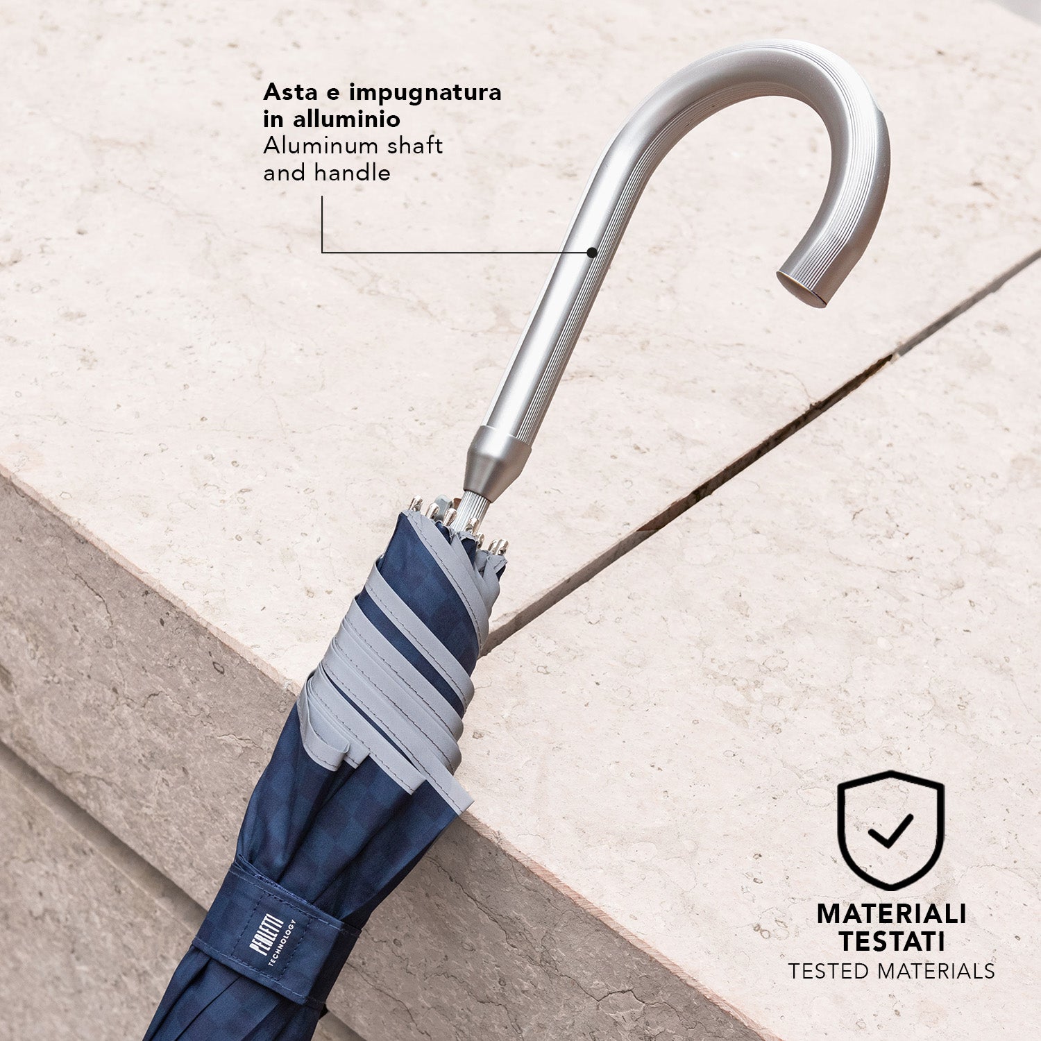 Ombrello Bordo Catarifrangente a Scacchi - Perletti