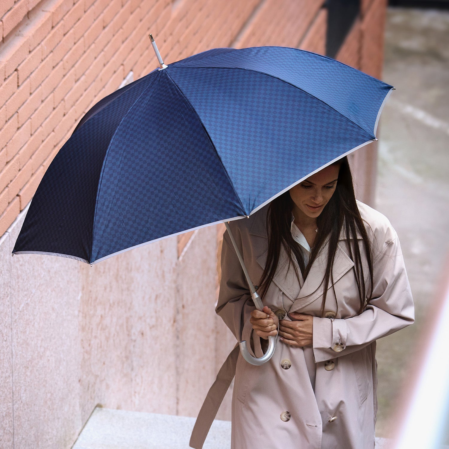 Ombrello Bordo Catarifrangente a Scacchi - Perletti