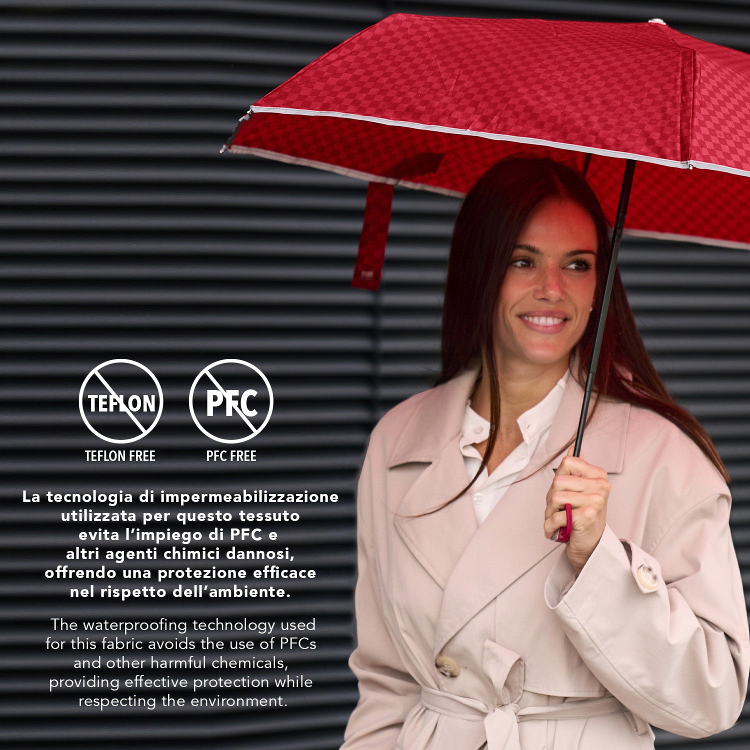 Ombrello Extra Piatto Apri e Chiudi Riflettente