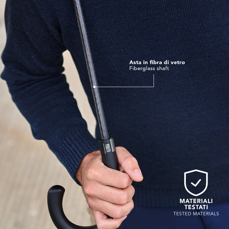 Ombrello Da Golf Perletti - Grande Diametro 120 Cm, Apertura Automatica, Resistente Al Vento, Fibra Di Vetro - Foto 11