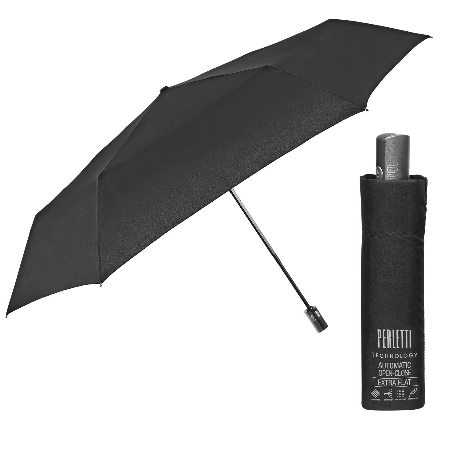 Ombrello Nero Extra Piatto