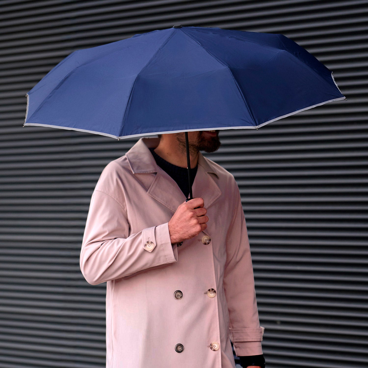 Ombrello Bordo Catarifrangente Apri e Chiudi Automatico - Perletti