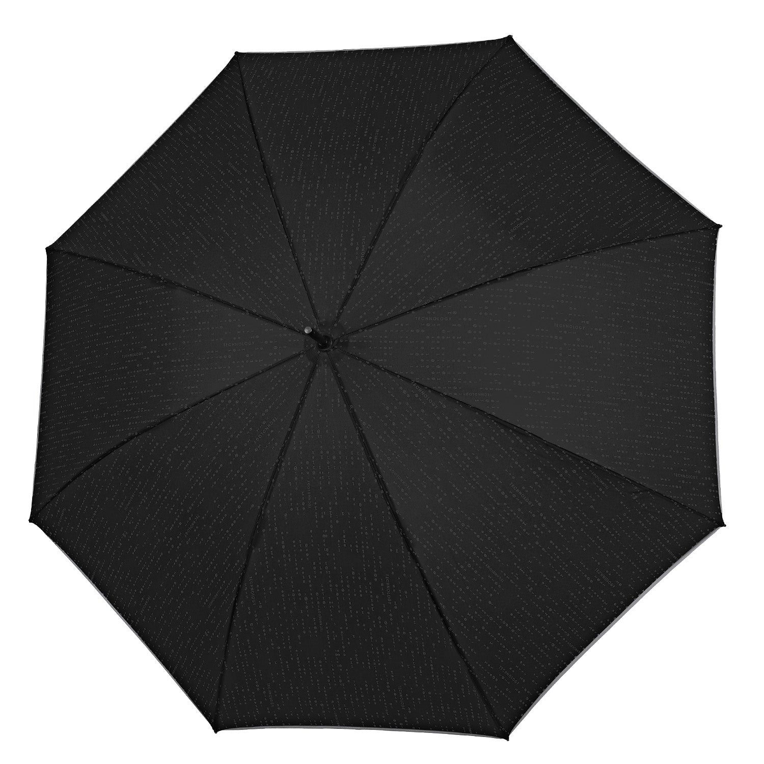 Ombrello Nero Bordo Catarifrangente Travel - Perletti