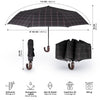 Ombrello Technology Apri e Chiudi Tartan con Manico Curvo - Perletti