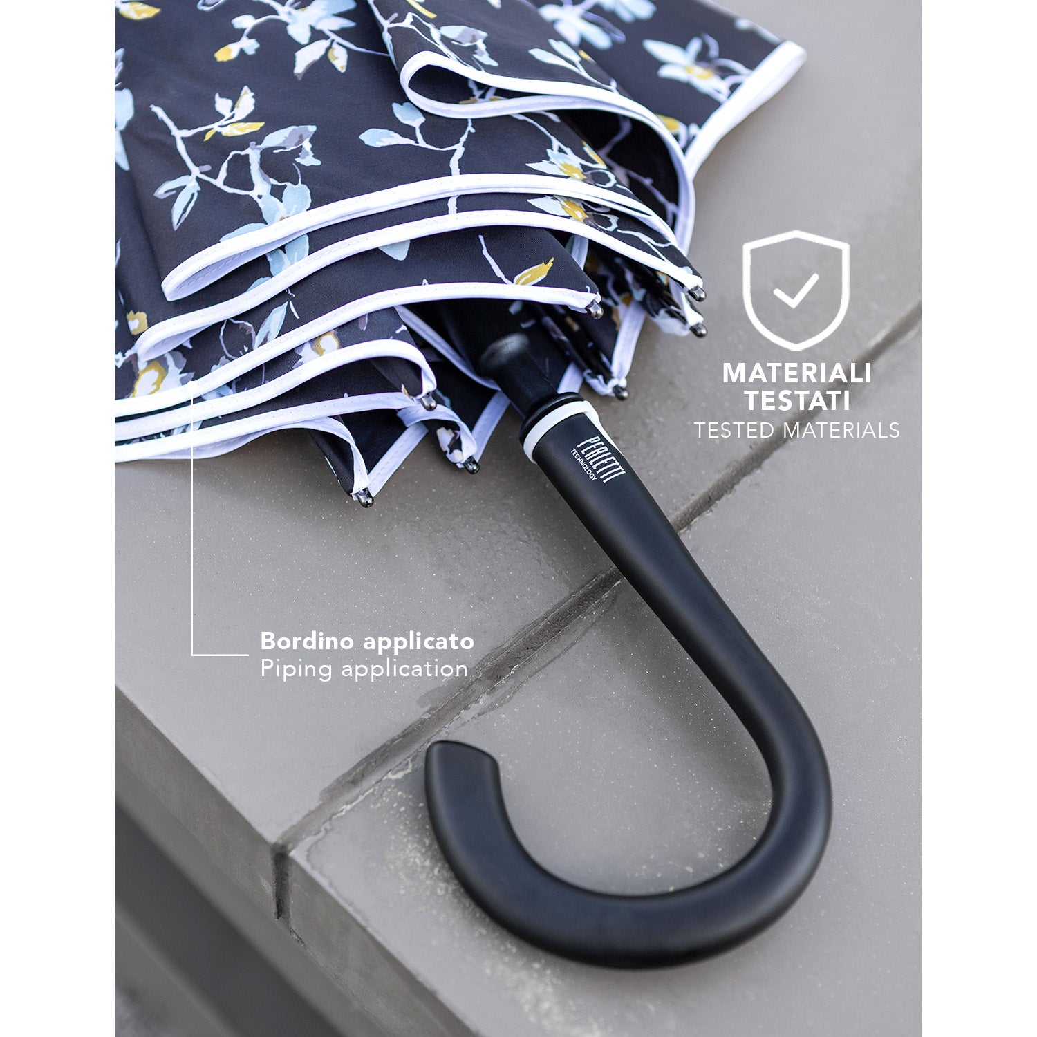 Ombrello Technology Lungo Fantasia Floreale - Perletti