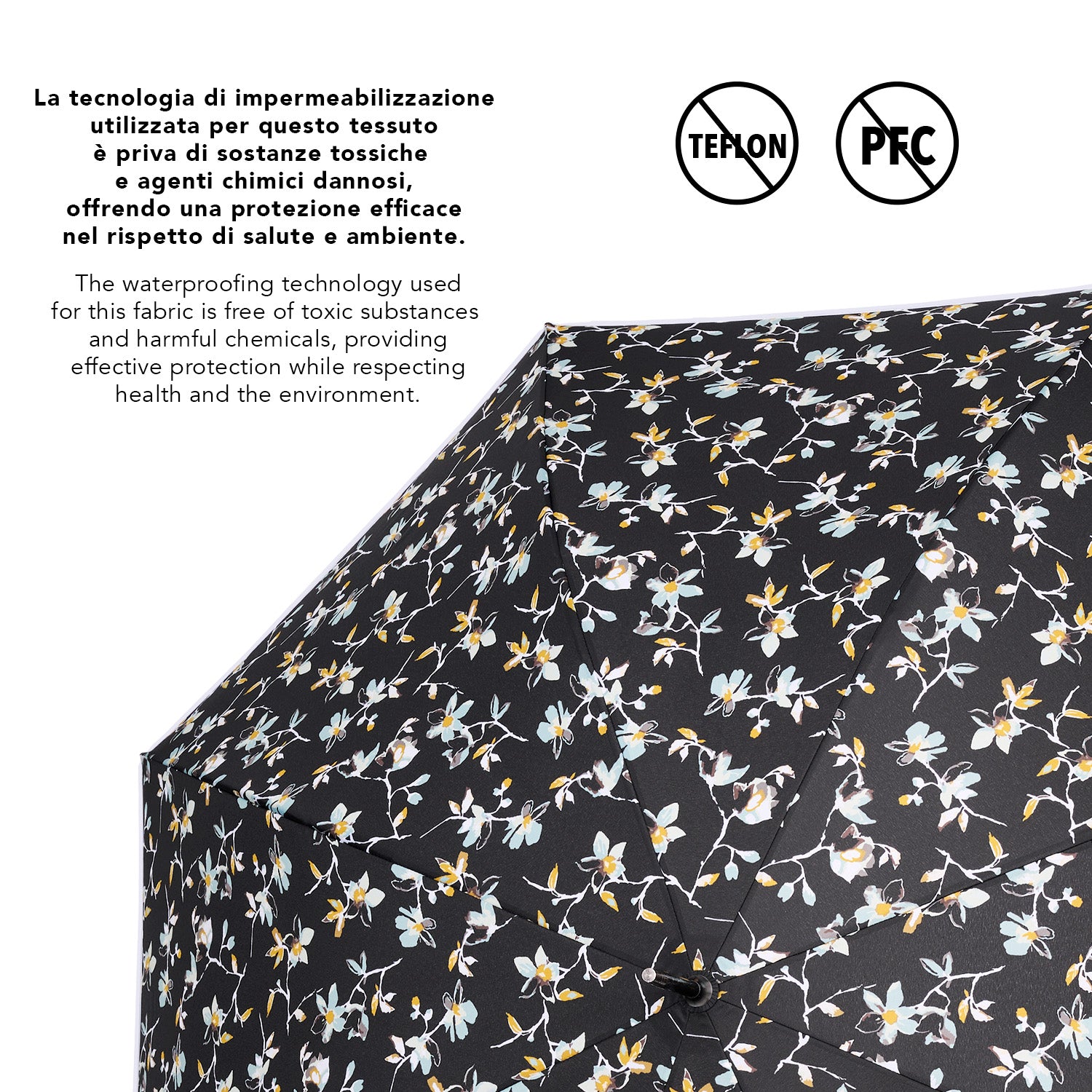 Ombrello Technology Lungo Fantasia Floreale - Perletti