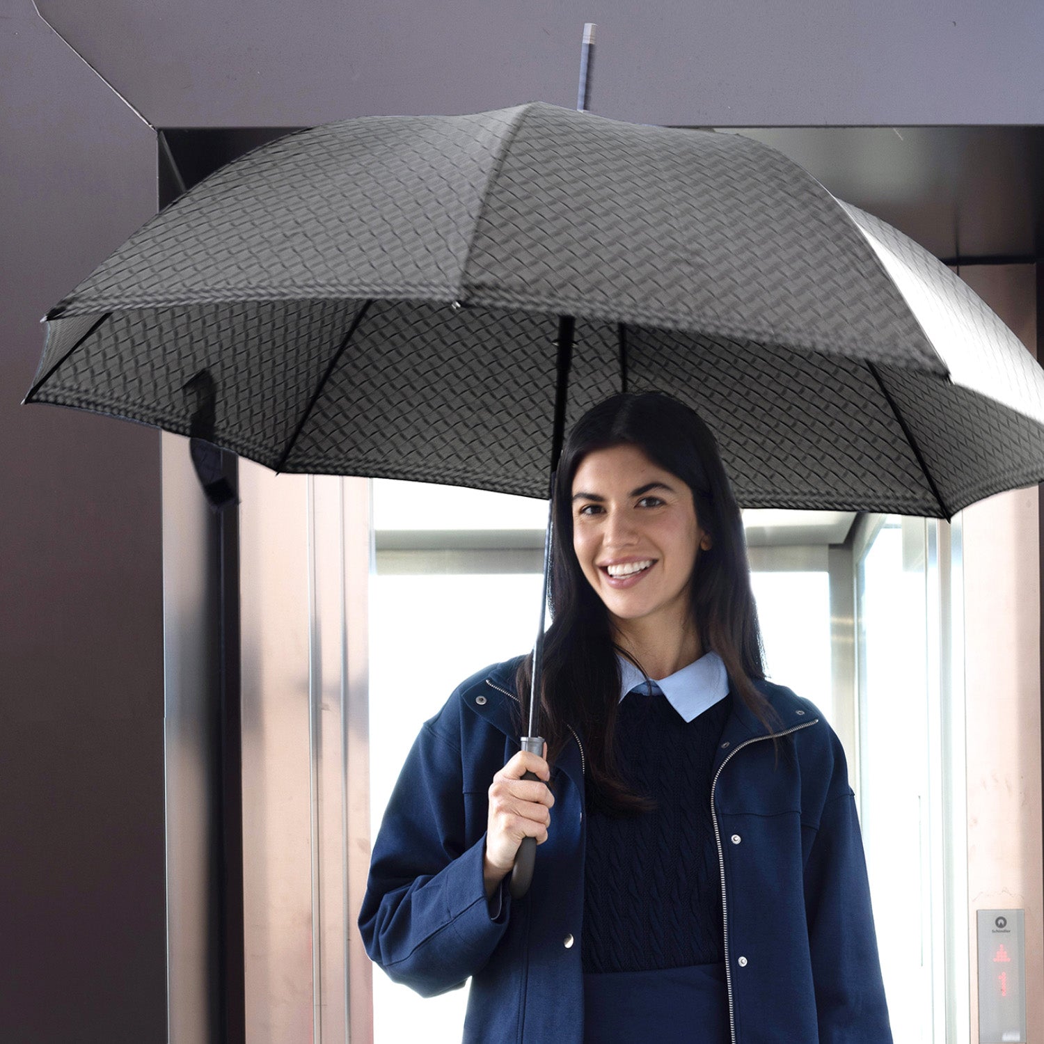 Ombrello Technology Lungo Fantasia Intrecciata - Perletti