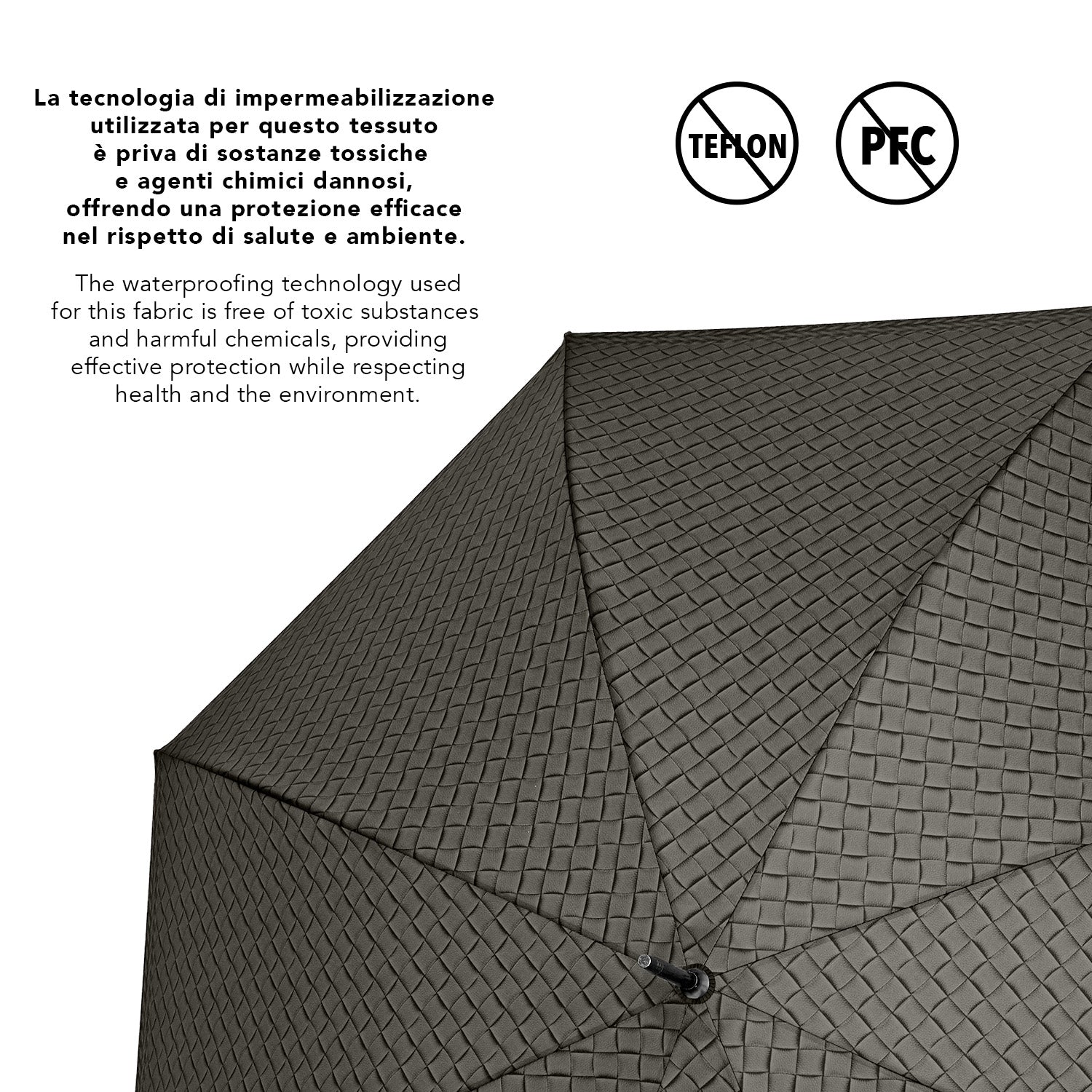 Ombrello Technology Lungo Fantasia Intrecciata - Perletti