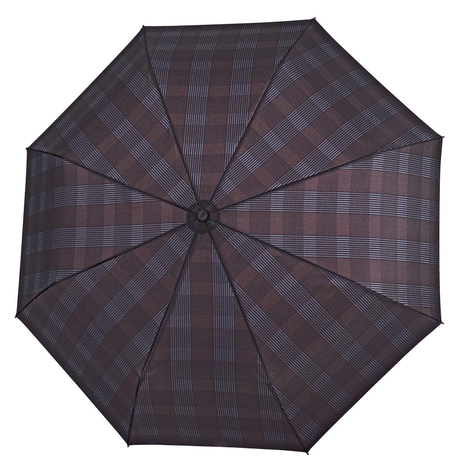 Ombrello Uomo Technology Apri e Chiudi Tartan con Manico Curvo