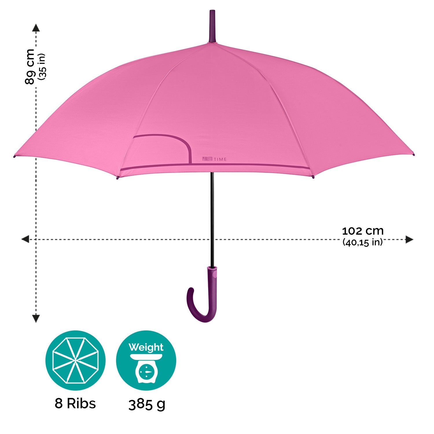 Ombrello Lungo Tinta Unita