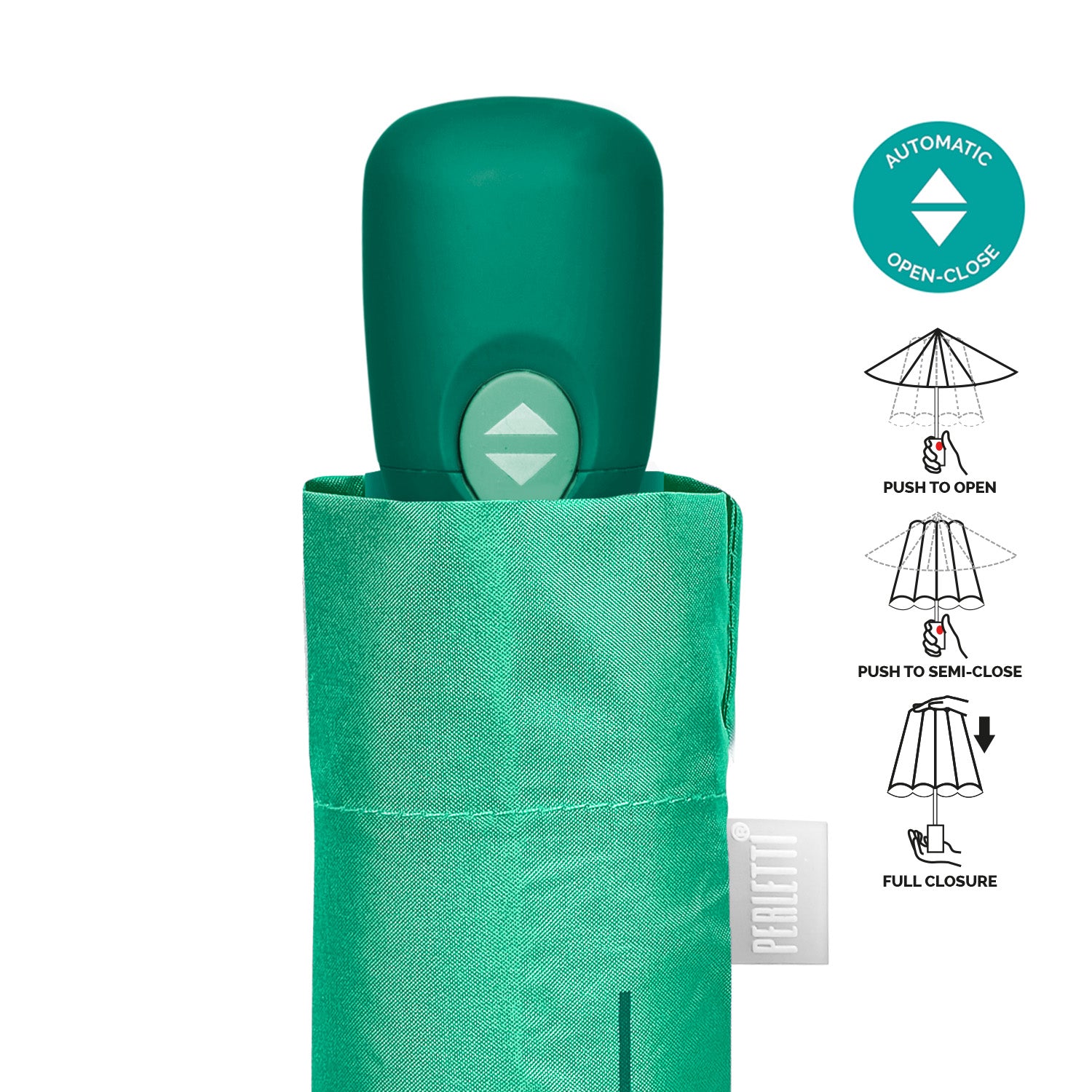 Ombrello Apri e Chiudi Automatico Tinta Unita - Perletti