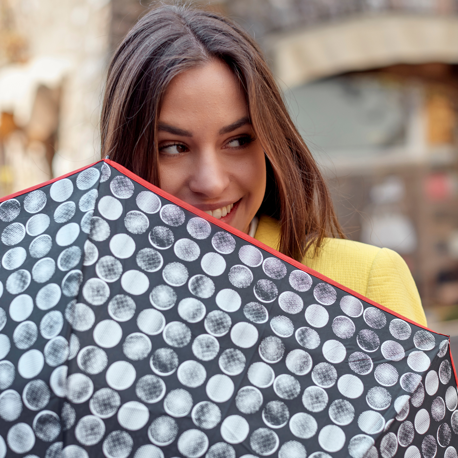 Ombrello Automatico Bianco e Nero - Perletti