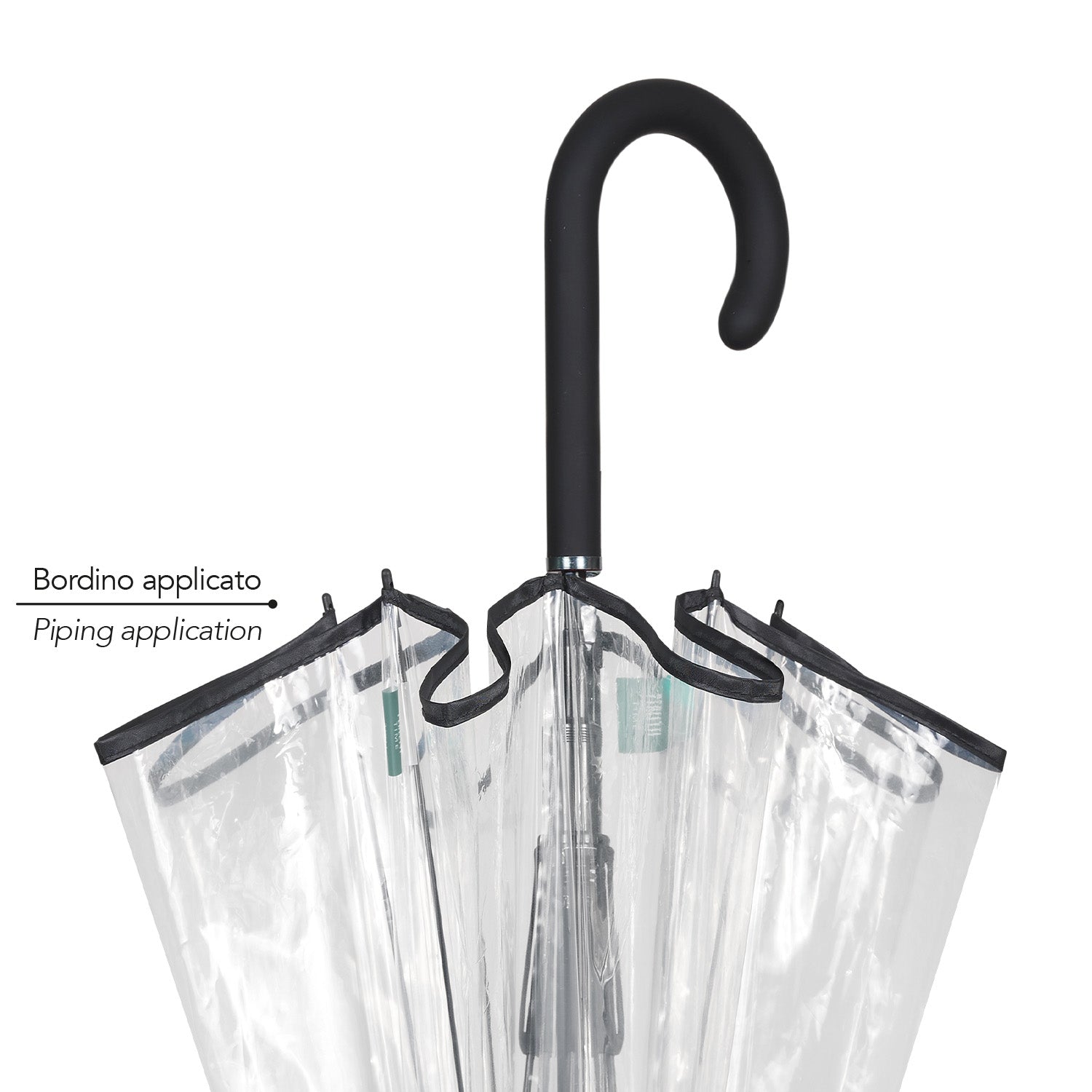 Ombrello Trasparente Automatico con Bordo - Perletti