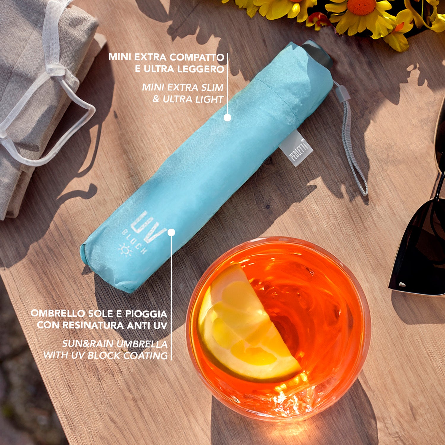 Ombrello Parasole con Protezione UV - Perletti