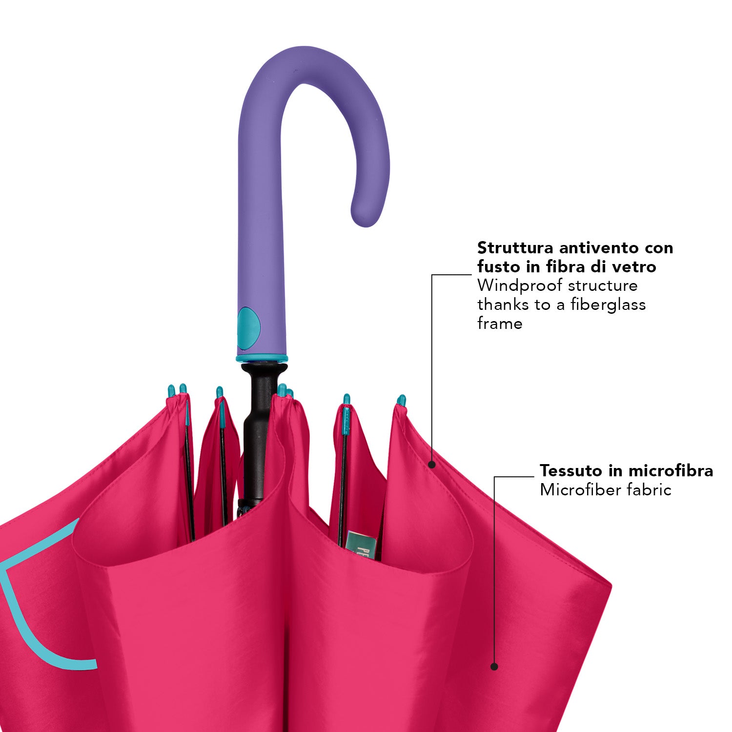 Ombrello Lungo Tinta Unita - Perletti