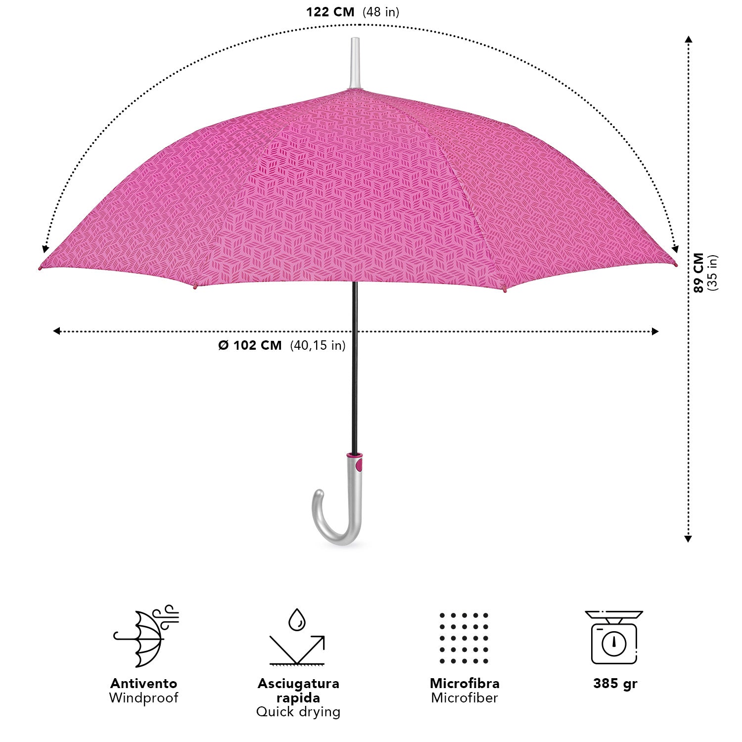 Ombrello Lungo Fantasia Geometrica - Perletti