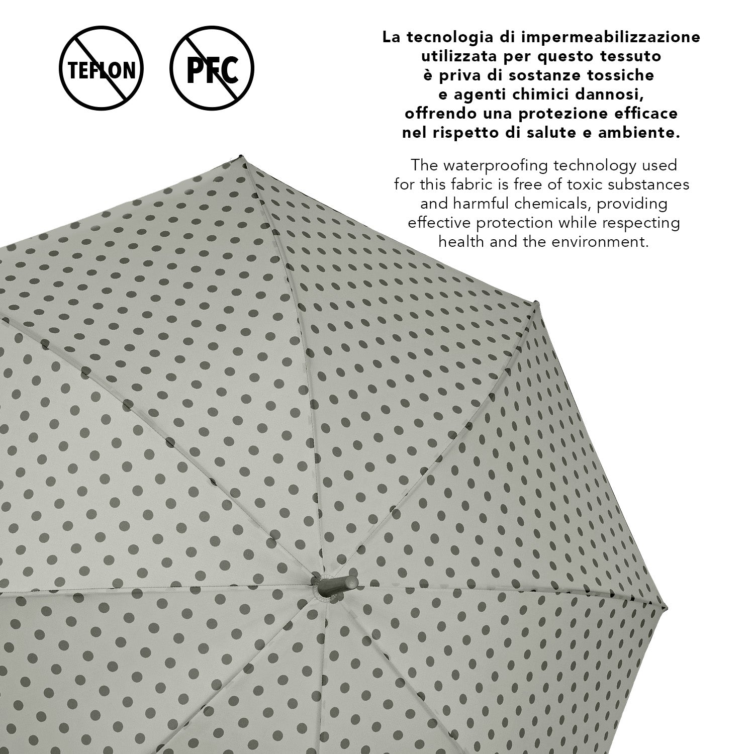 Ombrello Lungo a Pois - Perletti
