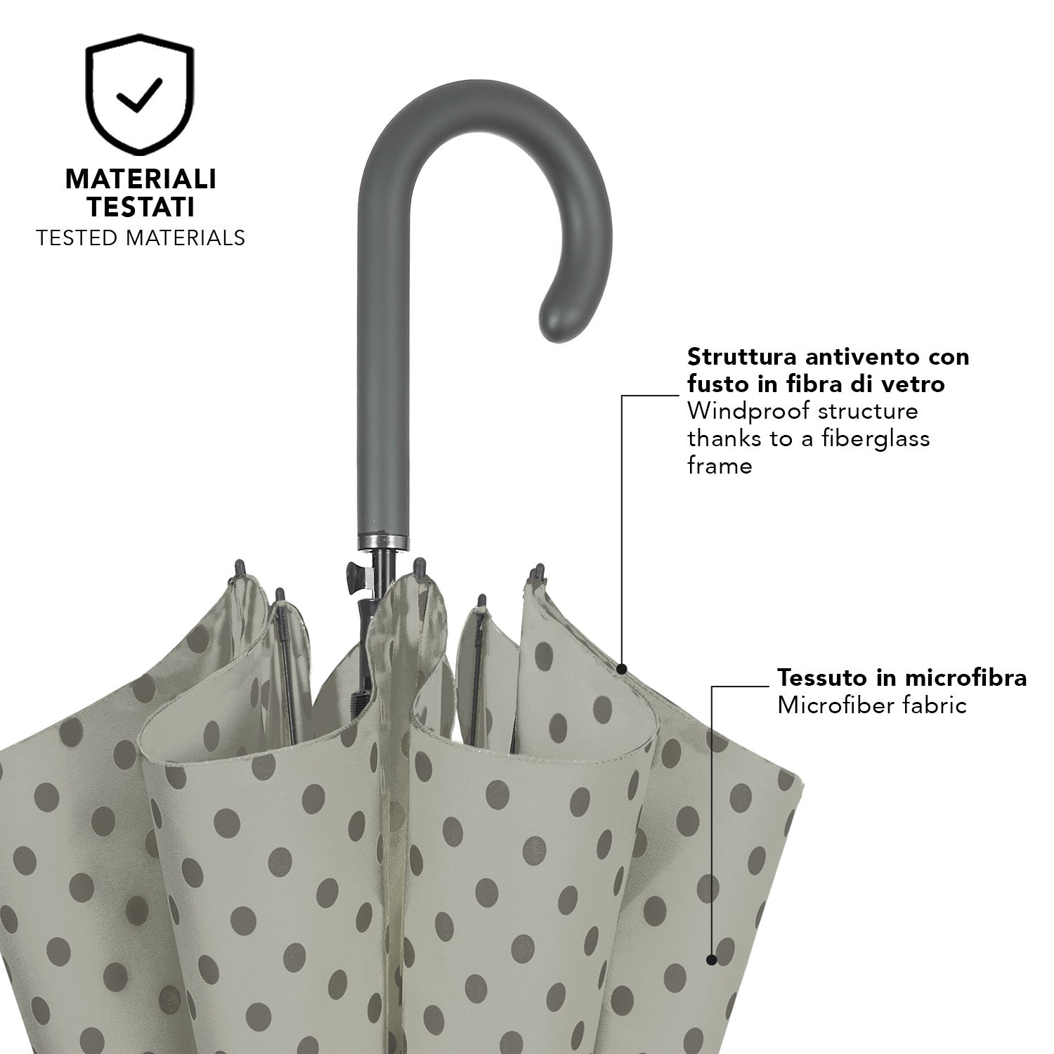 Ombrello Lungo a Pois - Perletti