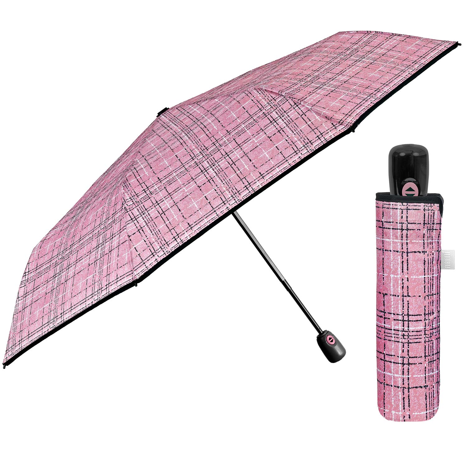 Ombrello Apri e Chiudi Automatico Scozzese Tweed - Perletti