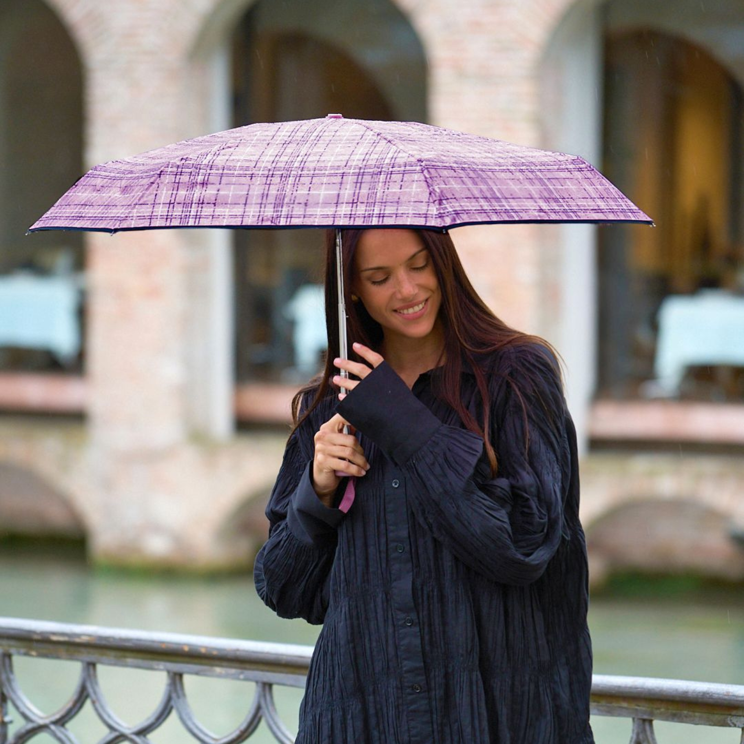 Ombrello Super Mini Scozzese Tweed - Perletti