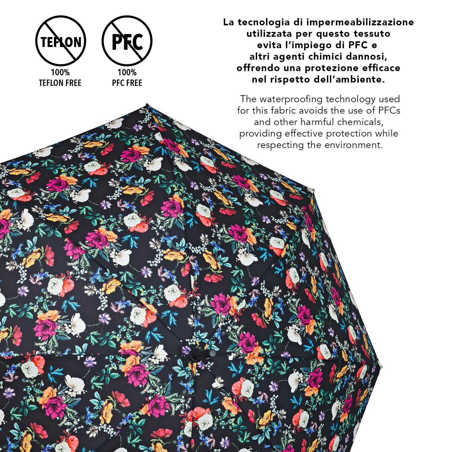 Ombrello Lungo Fantasia Floreale - Perletti