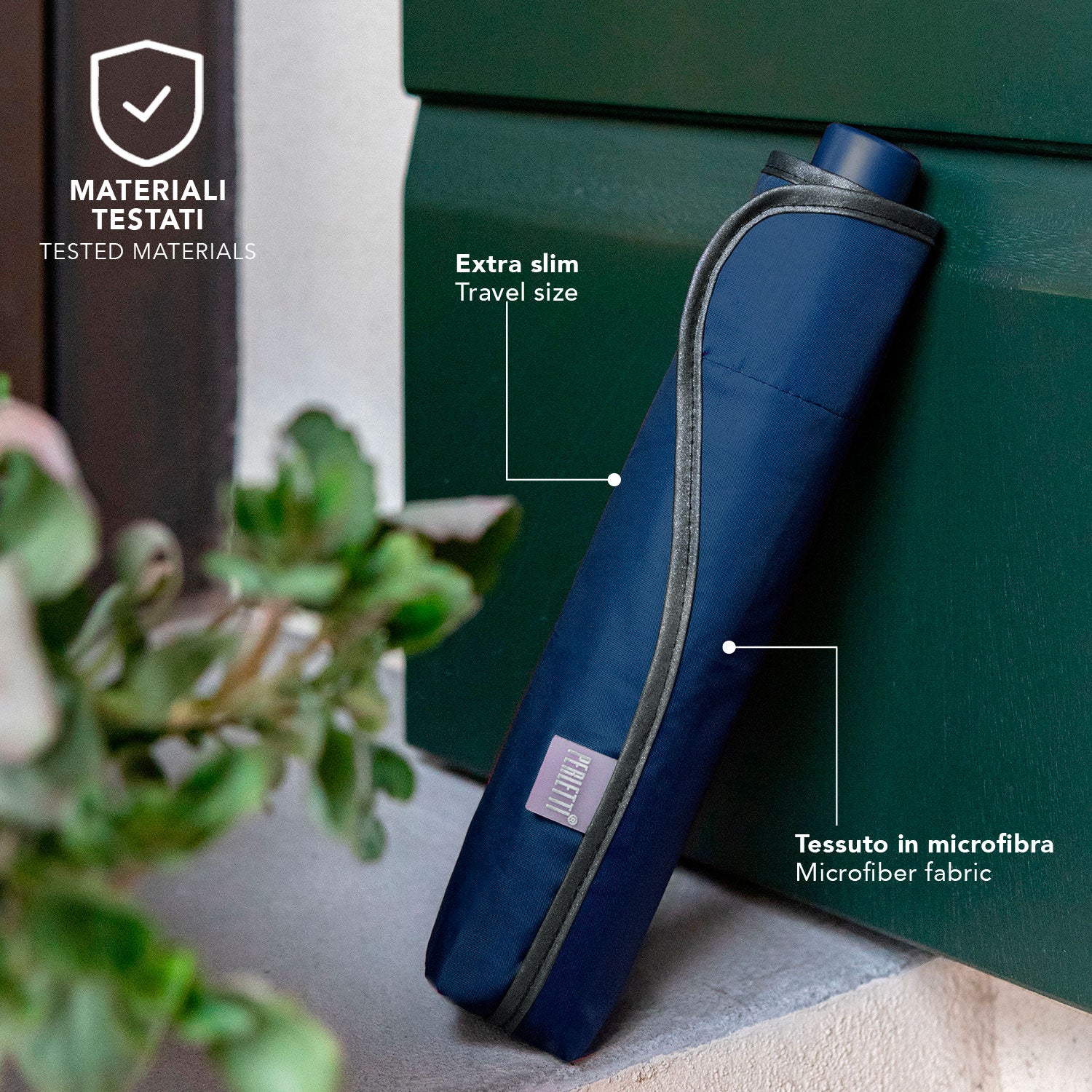 Ombrello Extra Slim in Tonalità Scura - Perletti