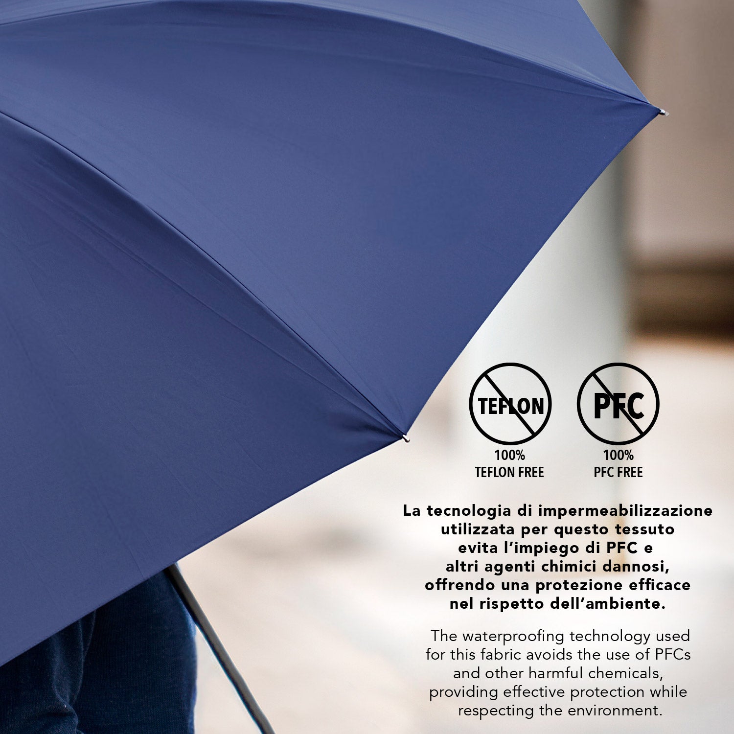 Ombrello Automatico Scozzese Manico in Legno - Perletti