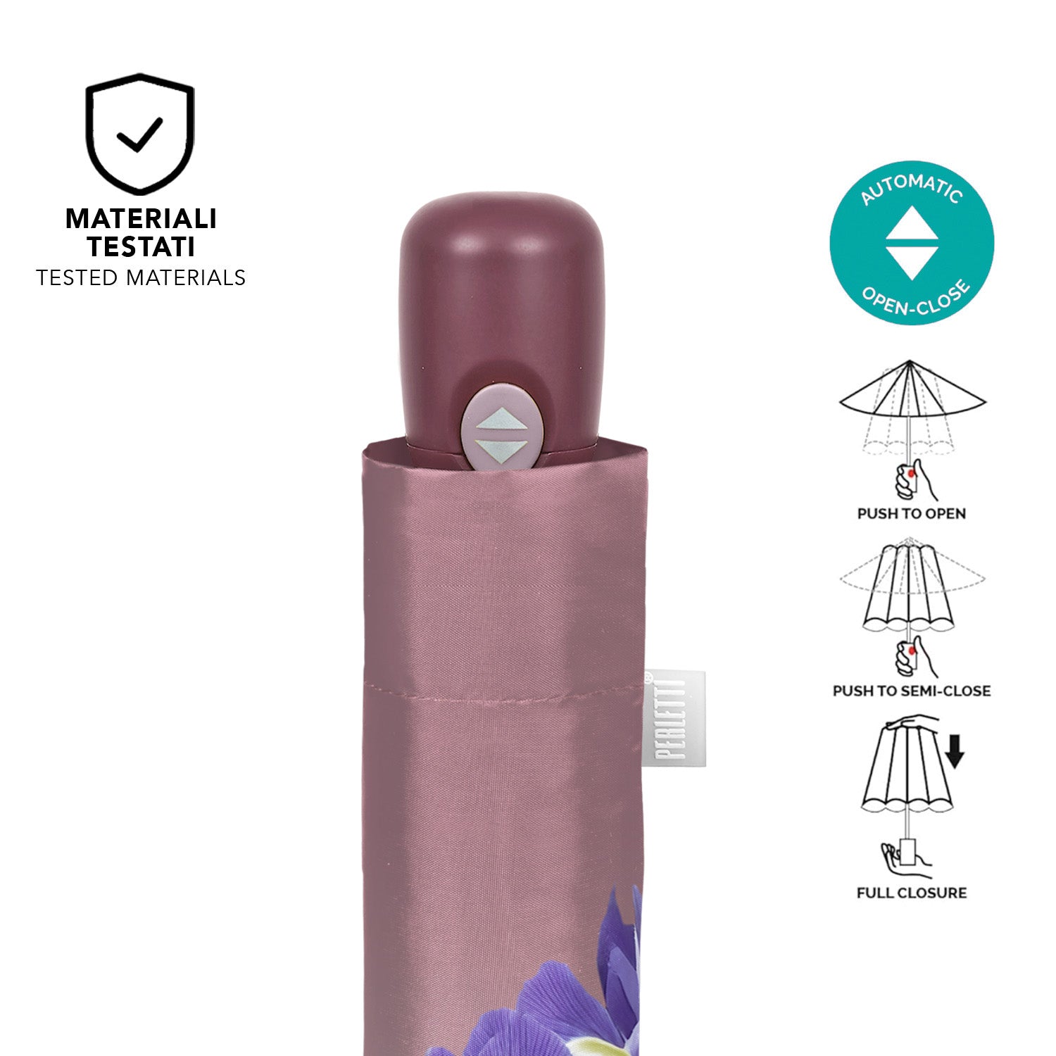 Ombrello Apri e Chiudi Automatico a Fiori - Perletti