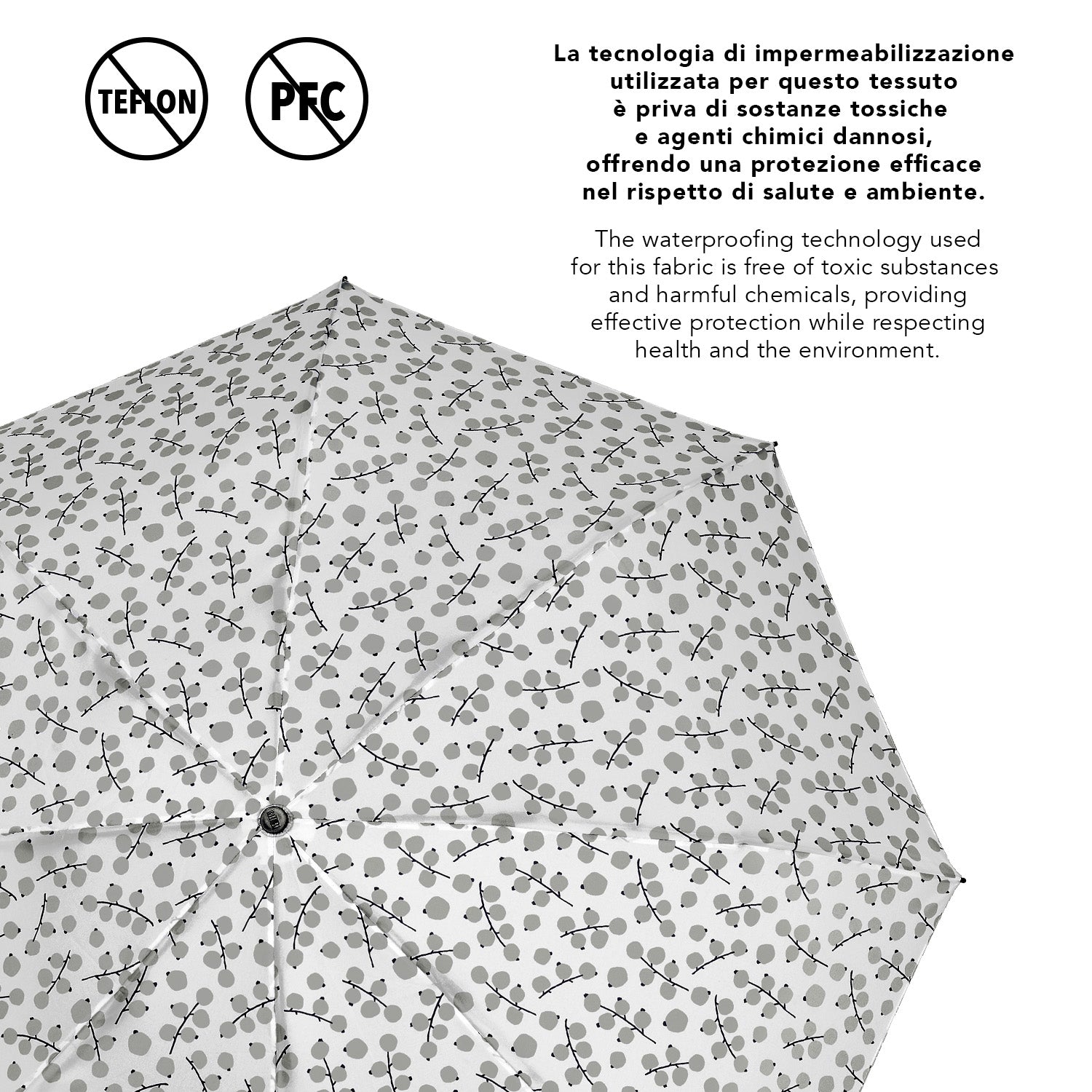 Ombrello Manuale Fantasia Floreale - Perletti