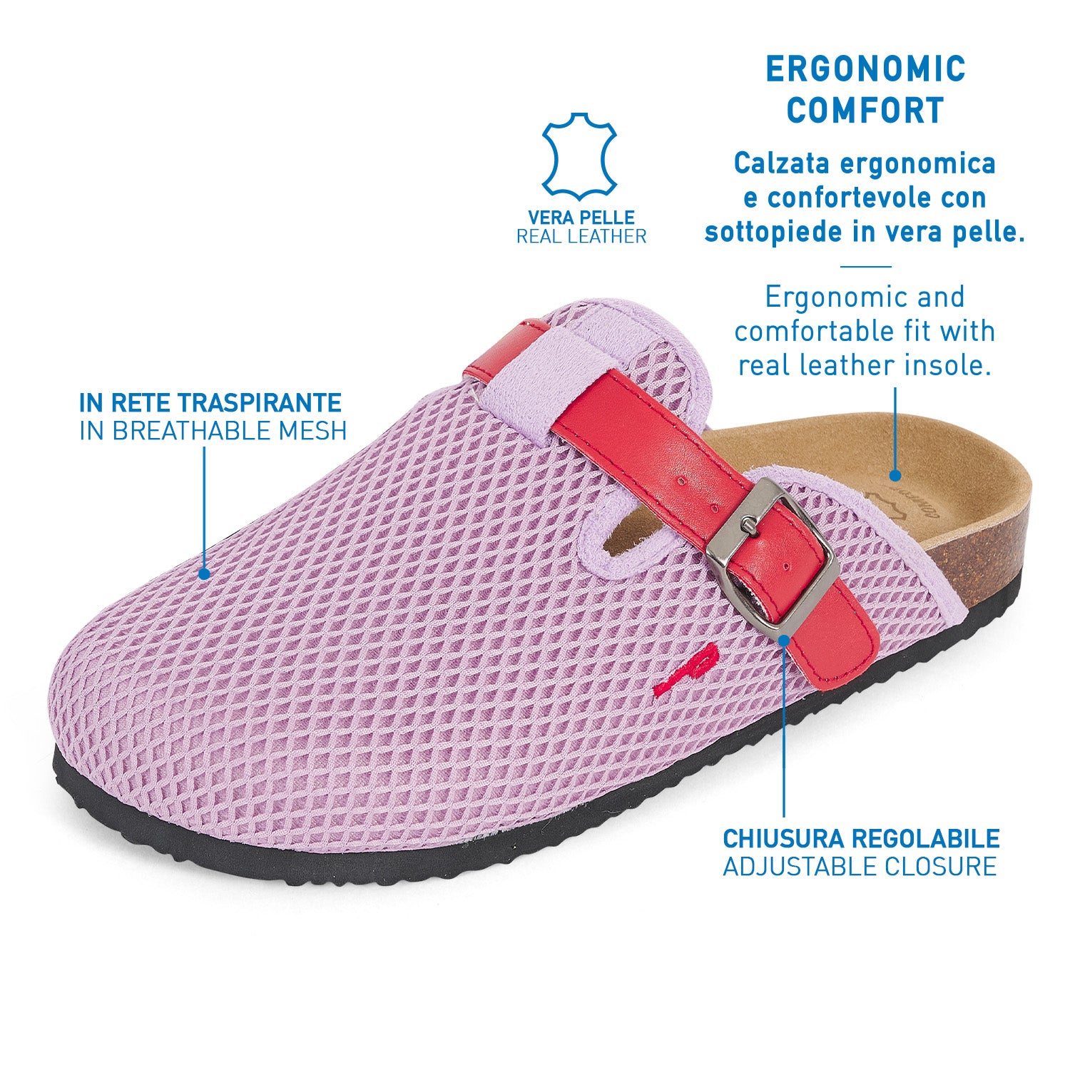 Pantofole Comfort Rete Donna - Perletti