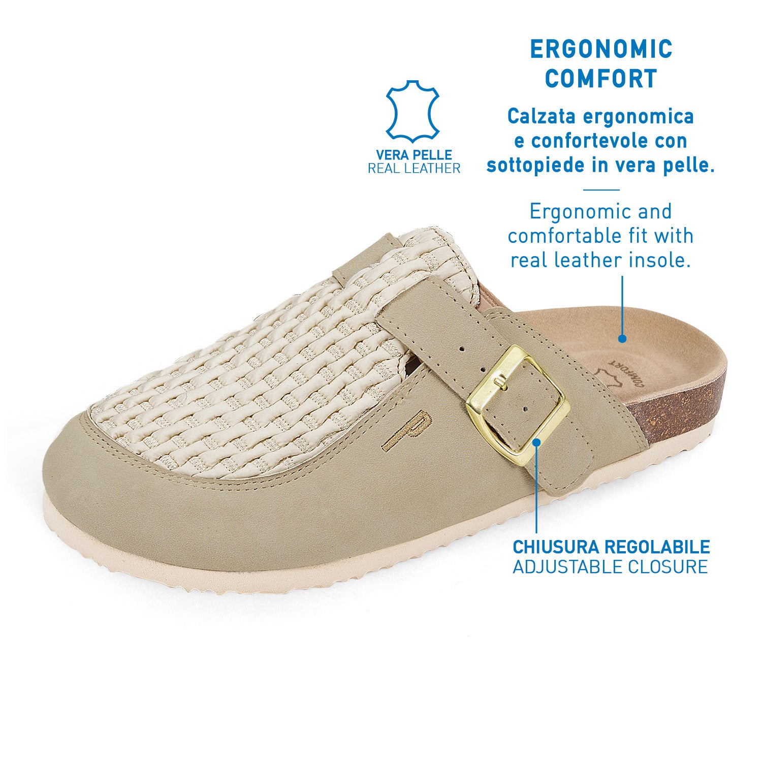 Ciabatte Comfort con Inserto Intrecciato - Perletti